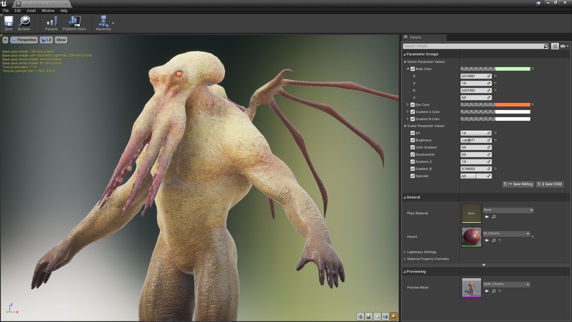 Cthulhu Low-poly 3D model_5