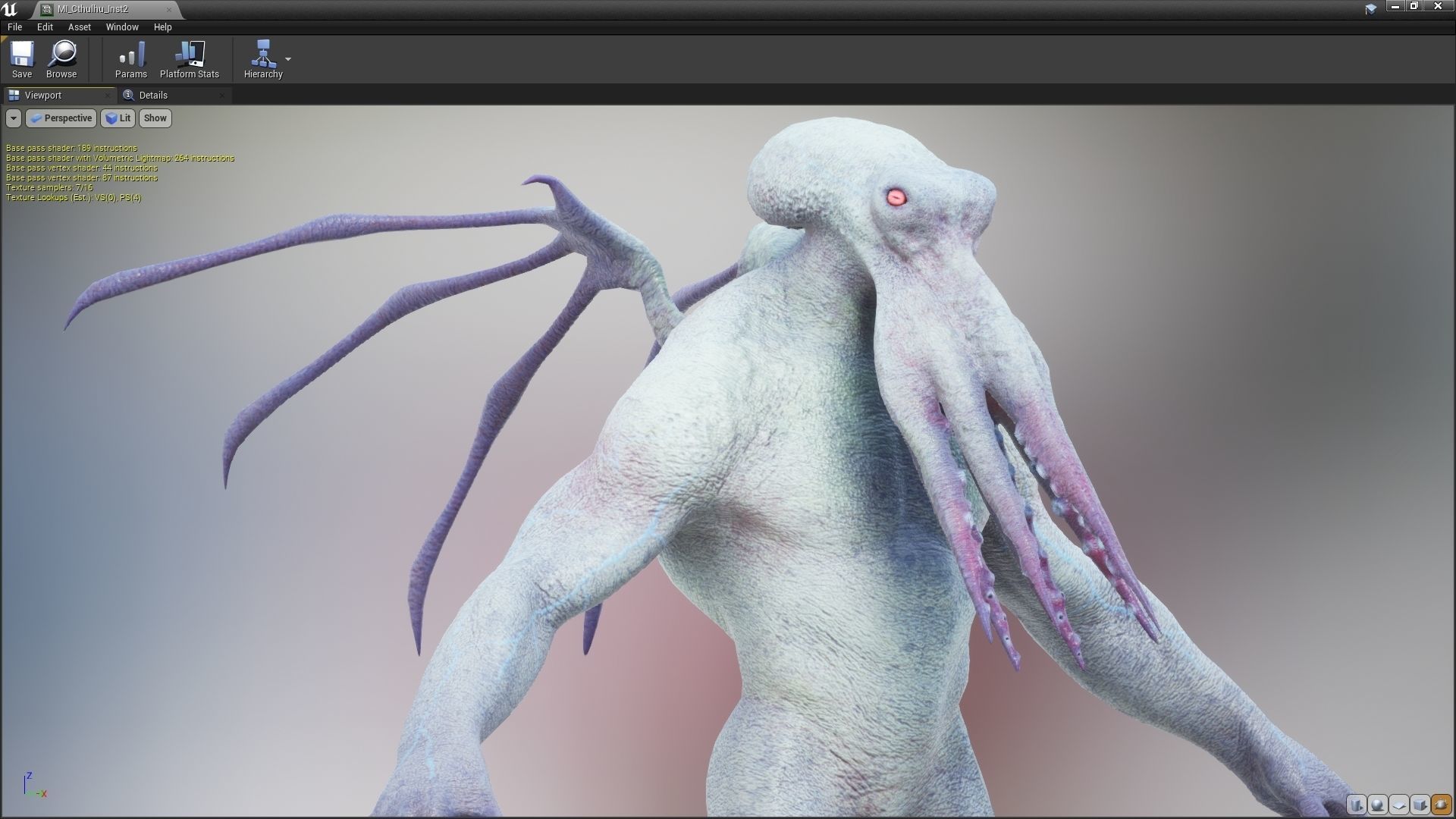 Cthulhu Low-poly 3D model_6