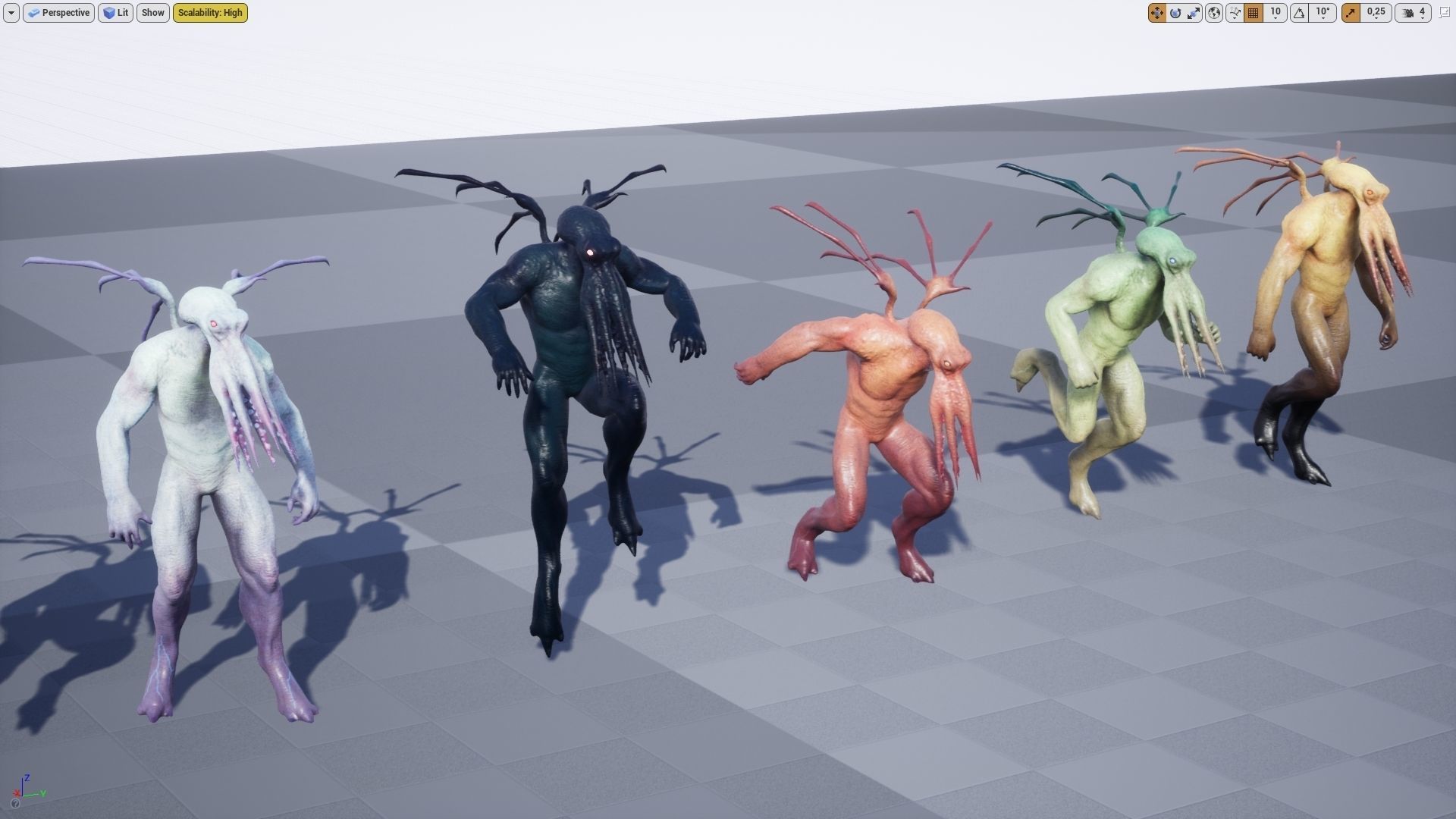 Cthulhu Low-poly 3D model_10