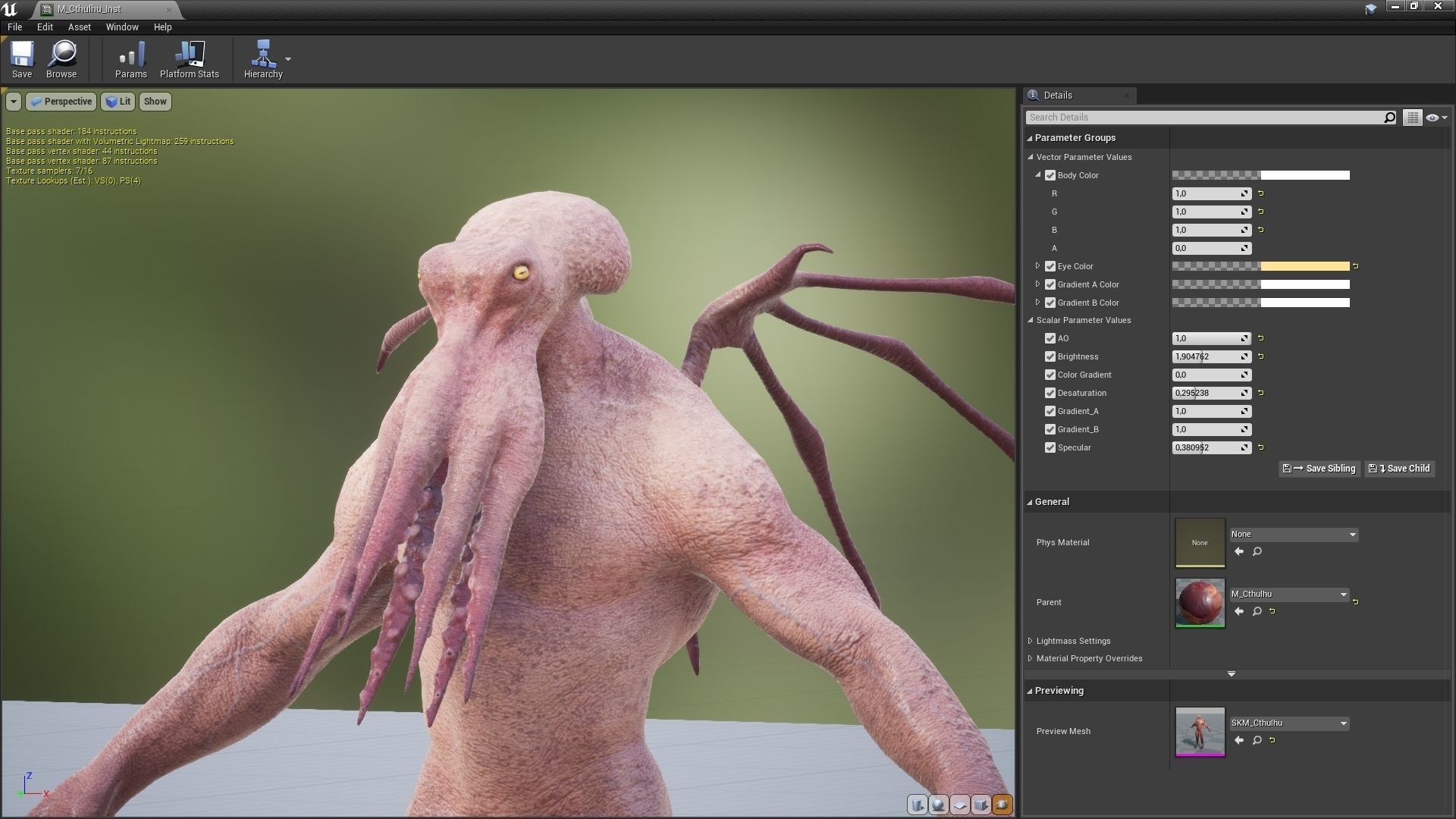 Cthulhu Low-poly 3D model_4