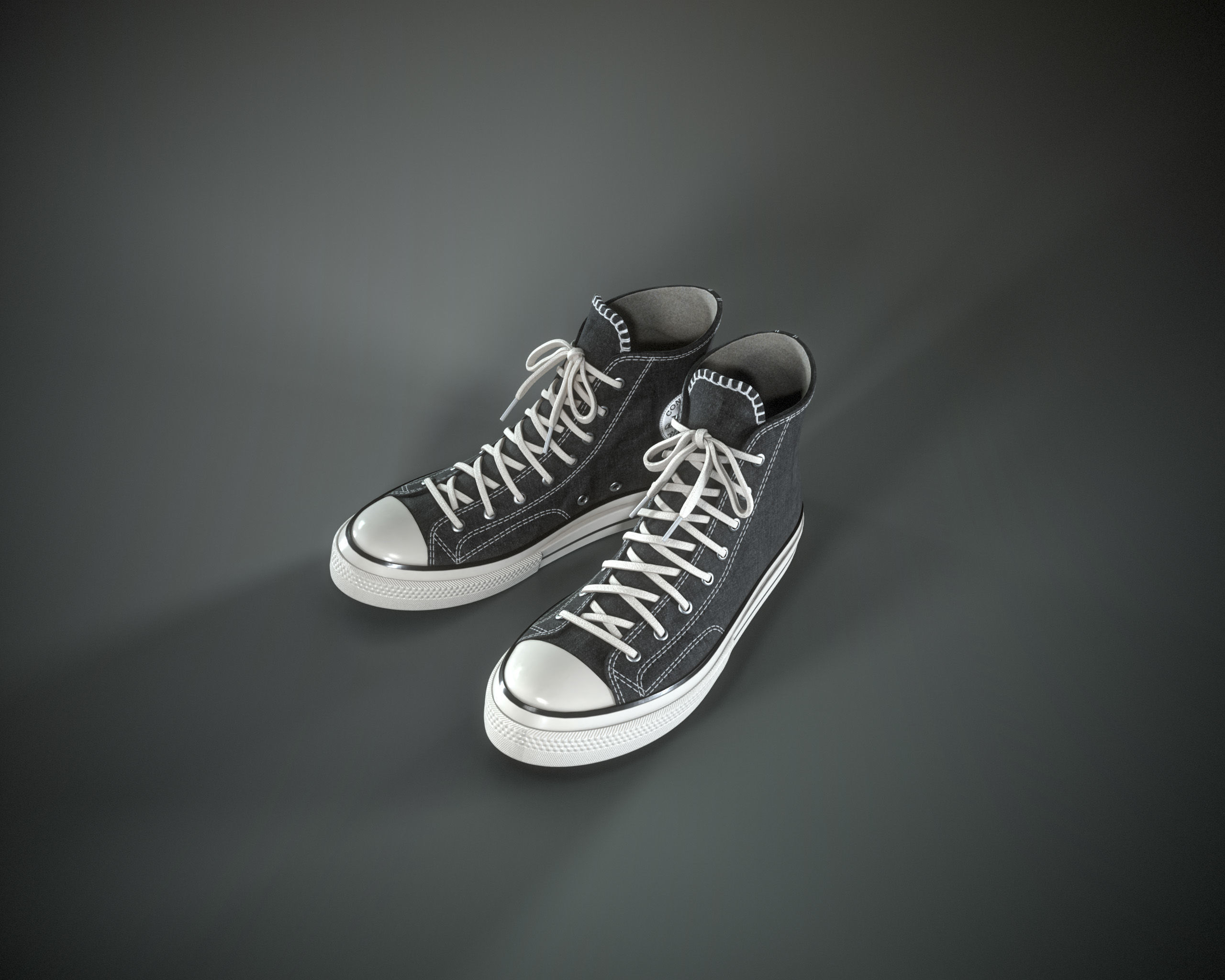 Converse Chuck Taylor All Star Low-poly 3D model_2