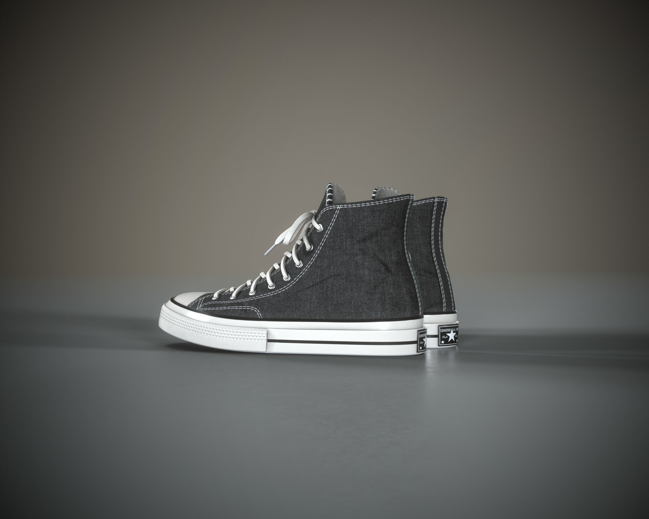 Converse Chuck Taylor All Star Low-poly 3D model_5
