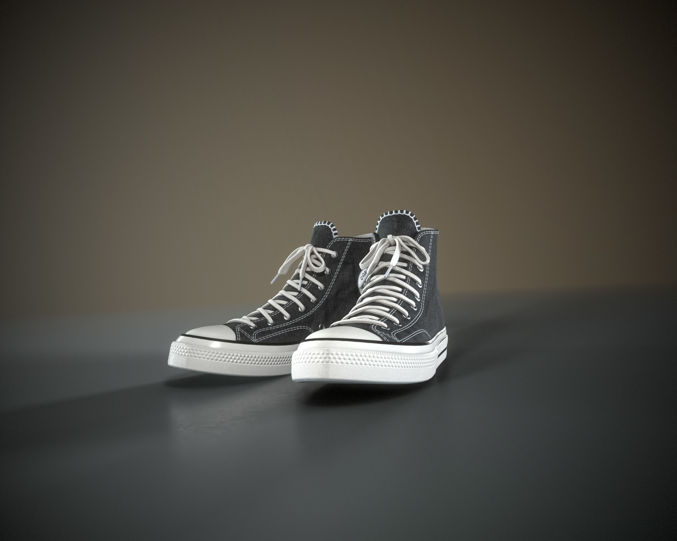 Converse Chuck Taylor All Star Low-poly 3D model_1