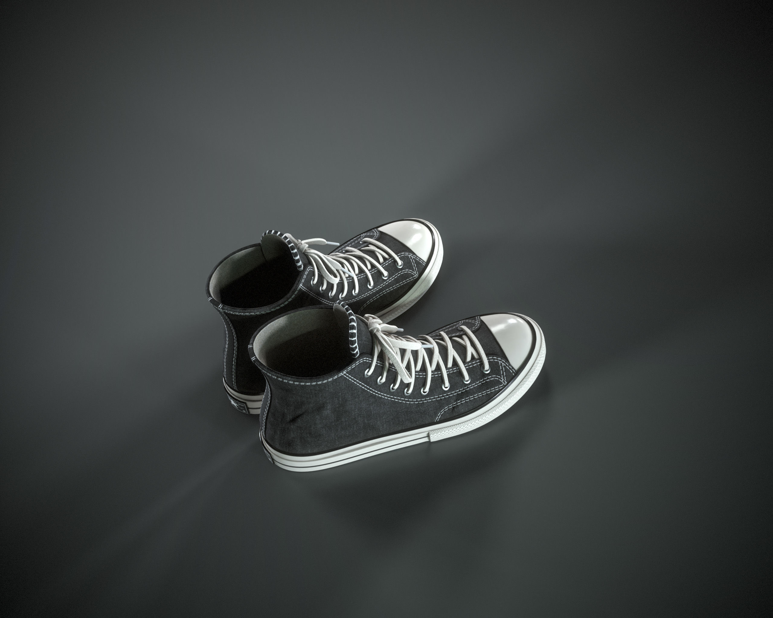 Converse Chuck Taylor All Star Low-poly 3D model_4