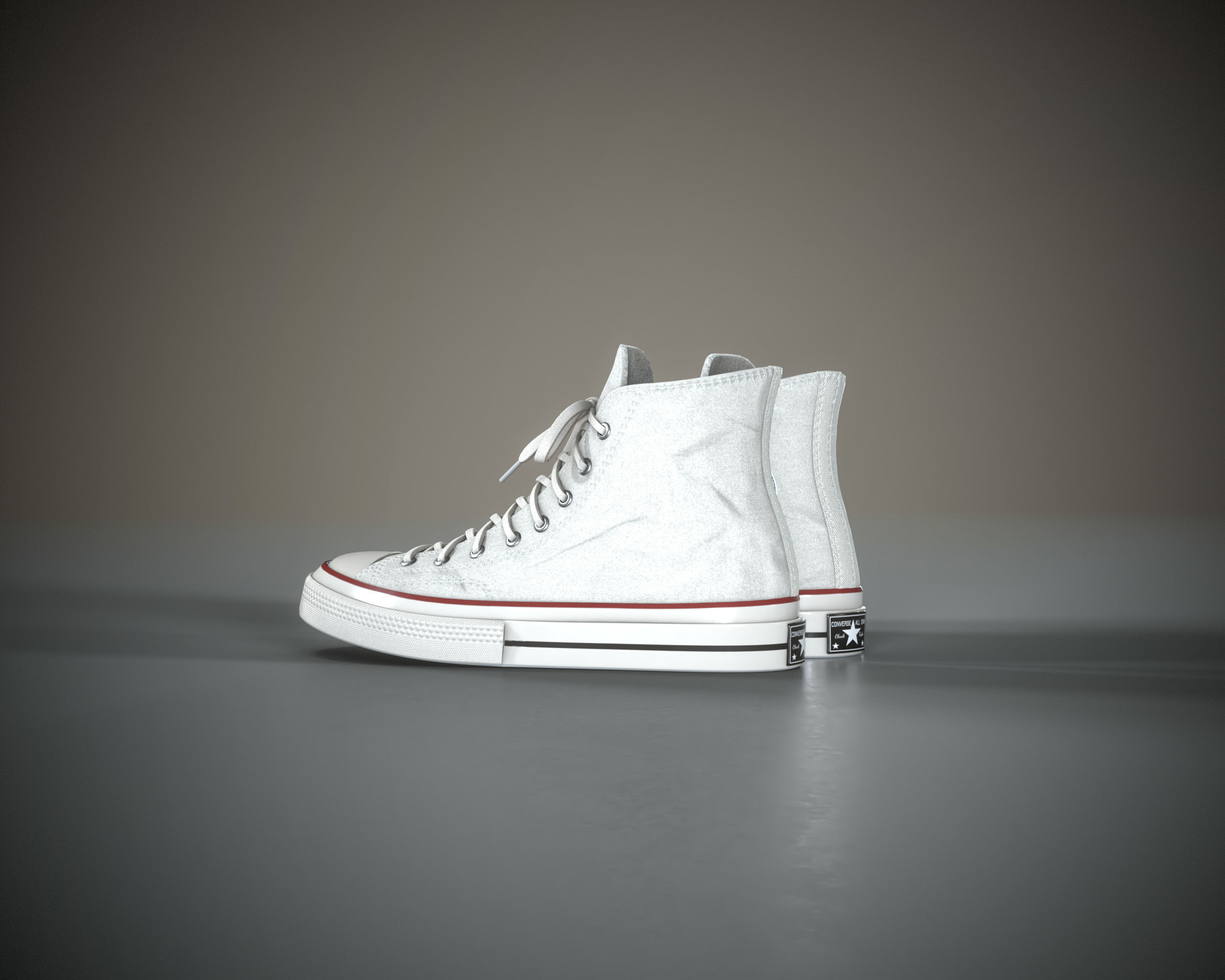 Converse Chuck Taylor All Star Low-poly 3D model_12