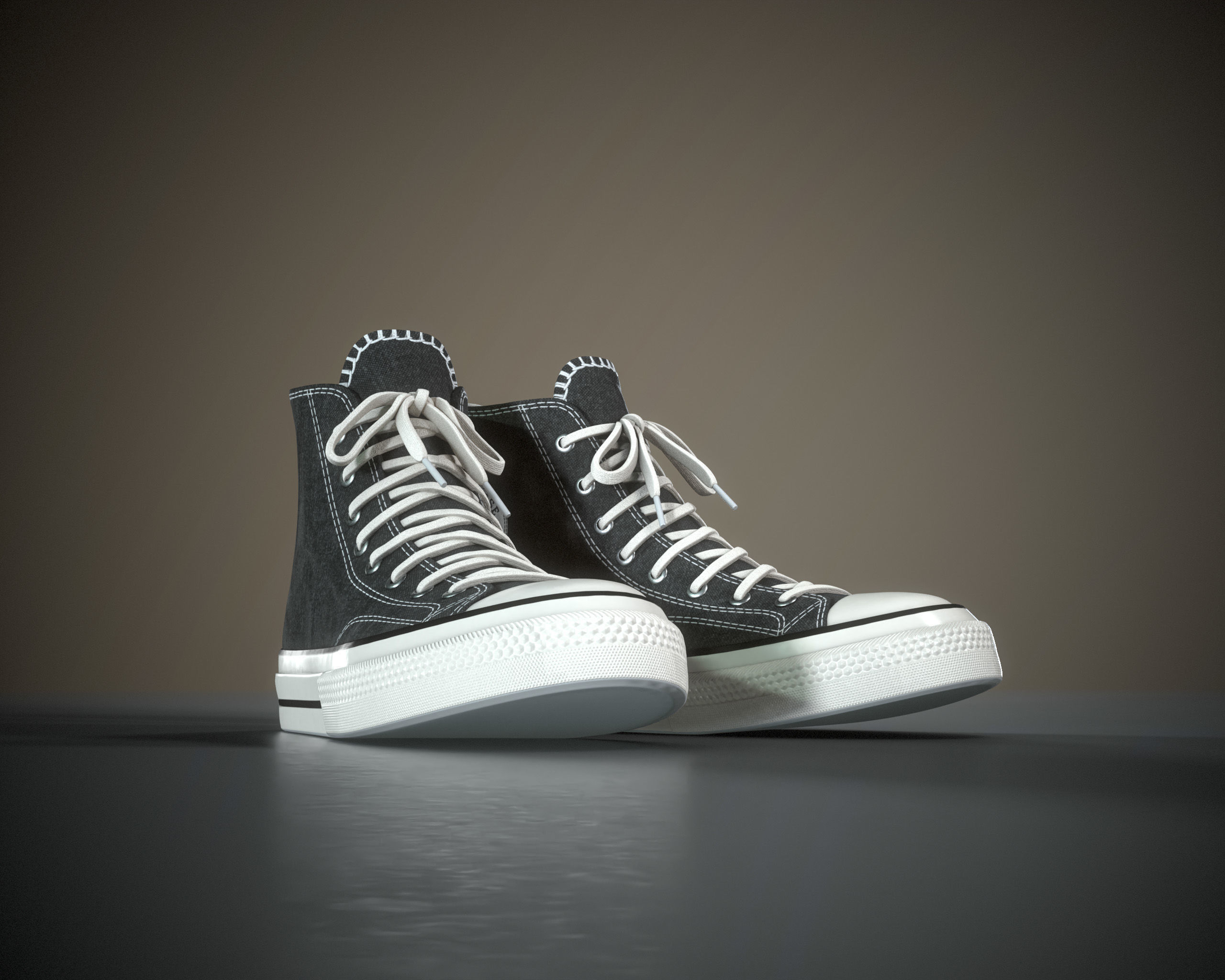 Converse Chuck Taylor All Star Low-poly 3D model_6