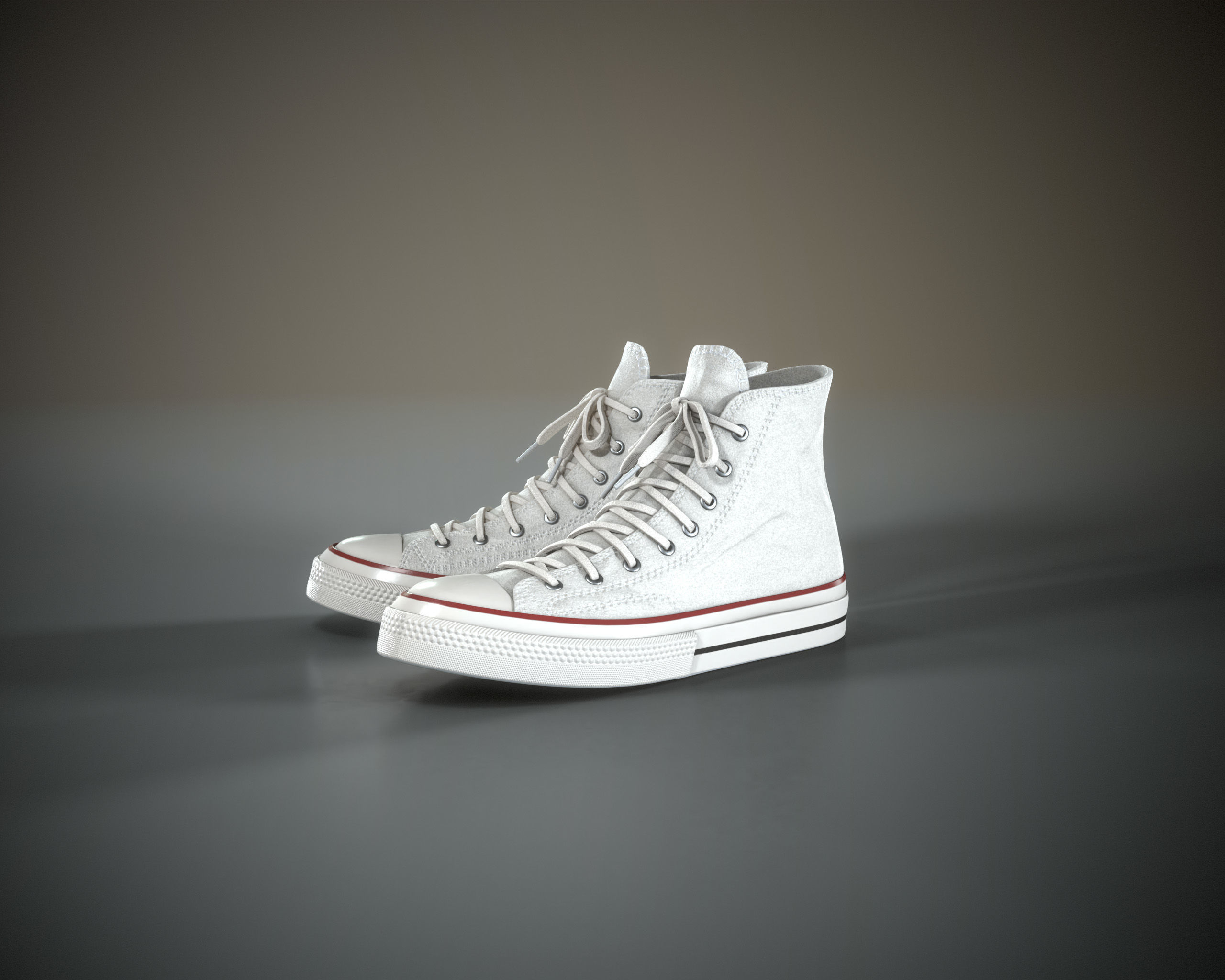 Converse Chuck Taylor All Star Low-poly 3D model_7