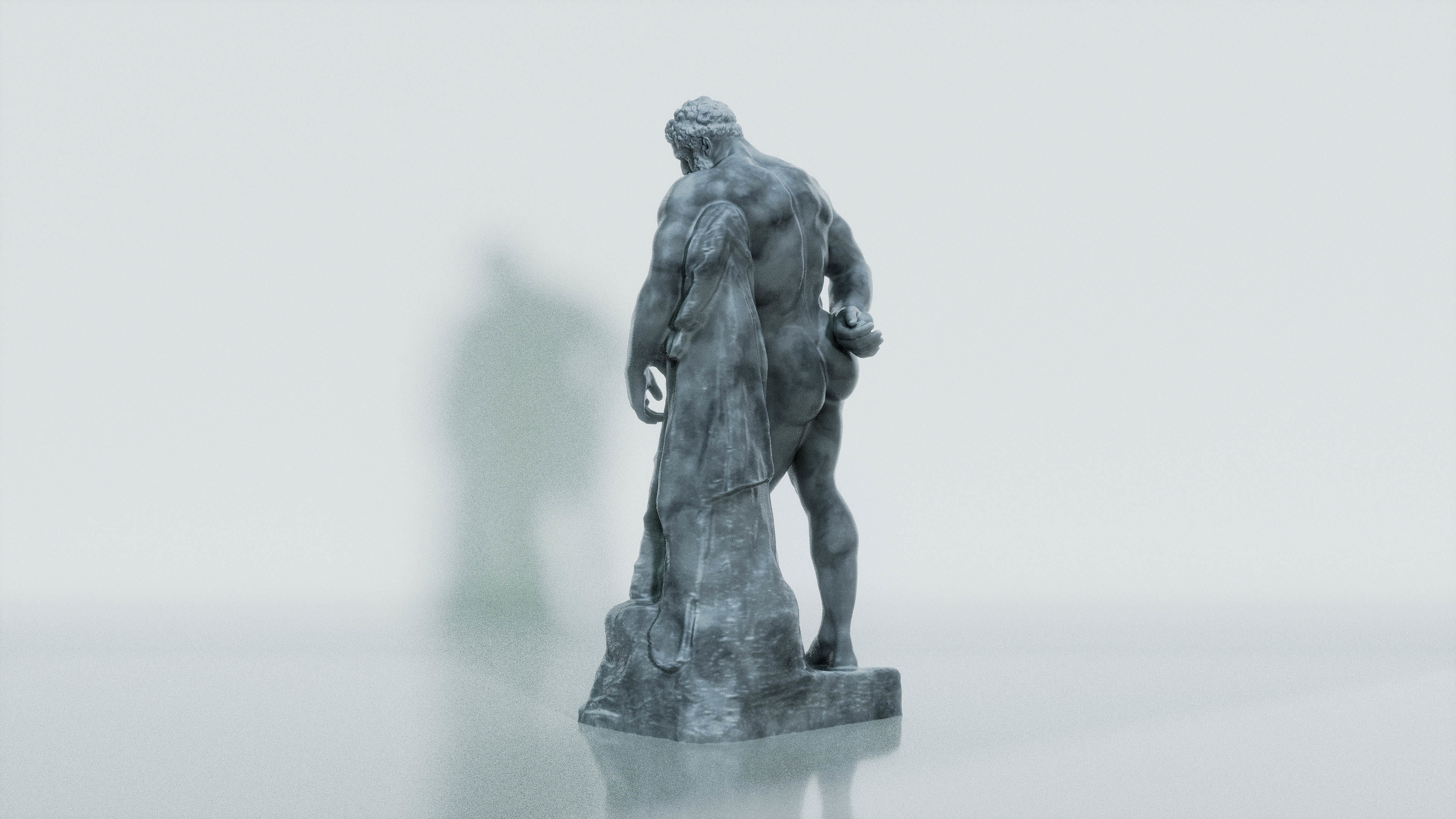 Marble Sculpture - Farnese Hercules Low-poly 3D model_2