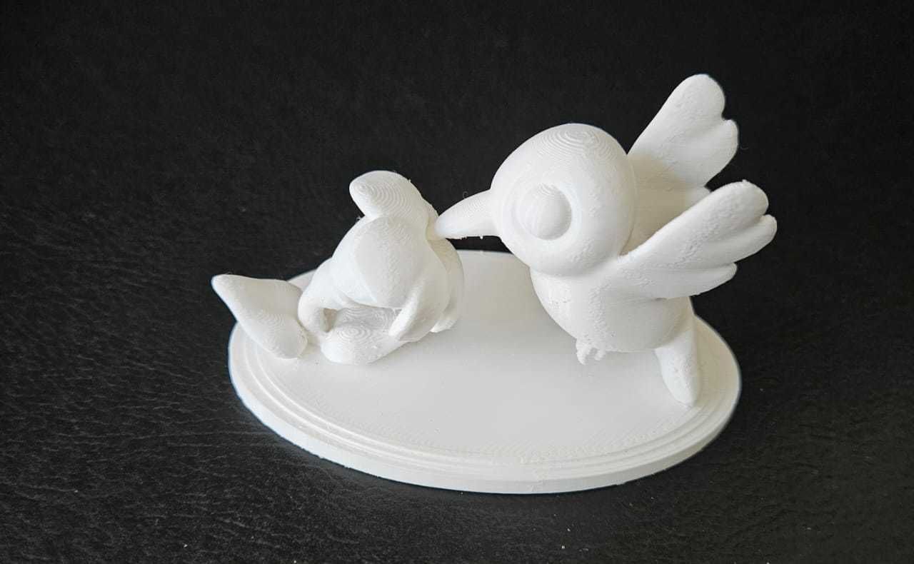 Hummingbird and Flower 3D print model_5
