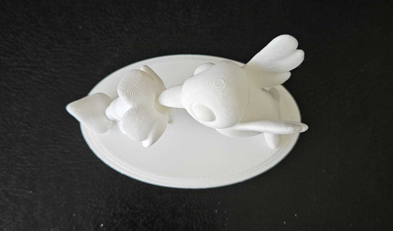 Hummingbird and Flower 3D print model_13