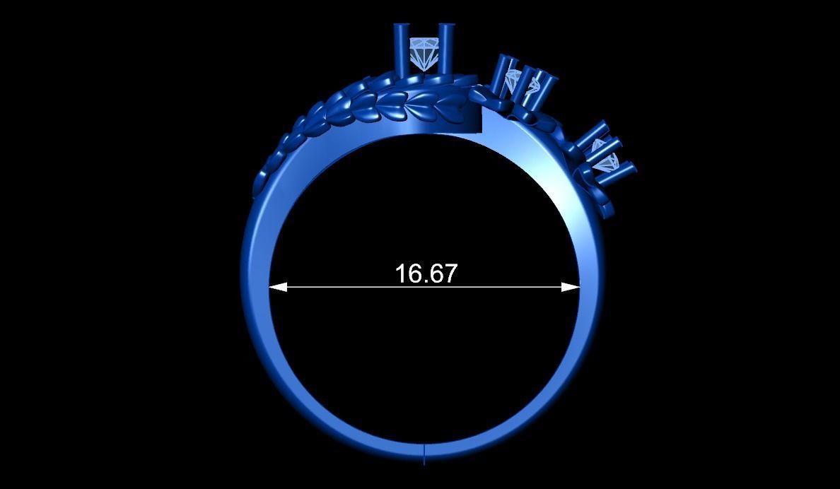 Women ring 15 3D print model_1