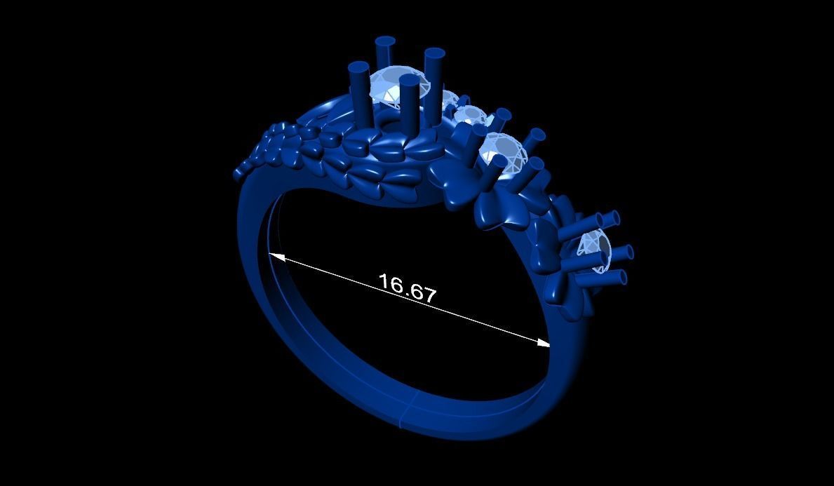 Women ring 15 3D print model_3