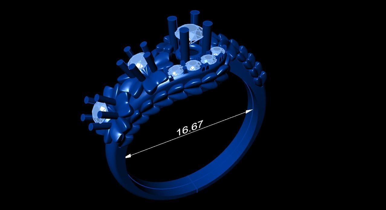 Women ring 15 3D print model_4