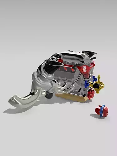 TWIN TURBO HEMI GEN 2 COMPLETE FOR PROMOD NOVA 3D print model