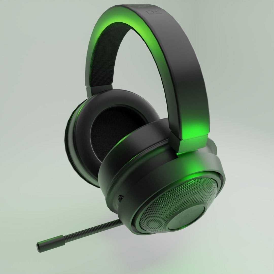 RAZER KRAKEN ULTIMATE GAMING HEADSET 3D LOW POLY MODEL Low-poly 3D model_1