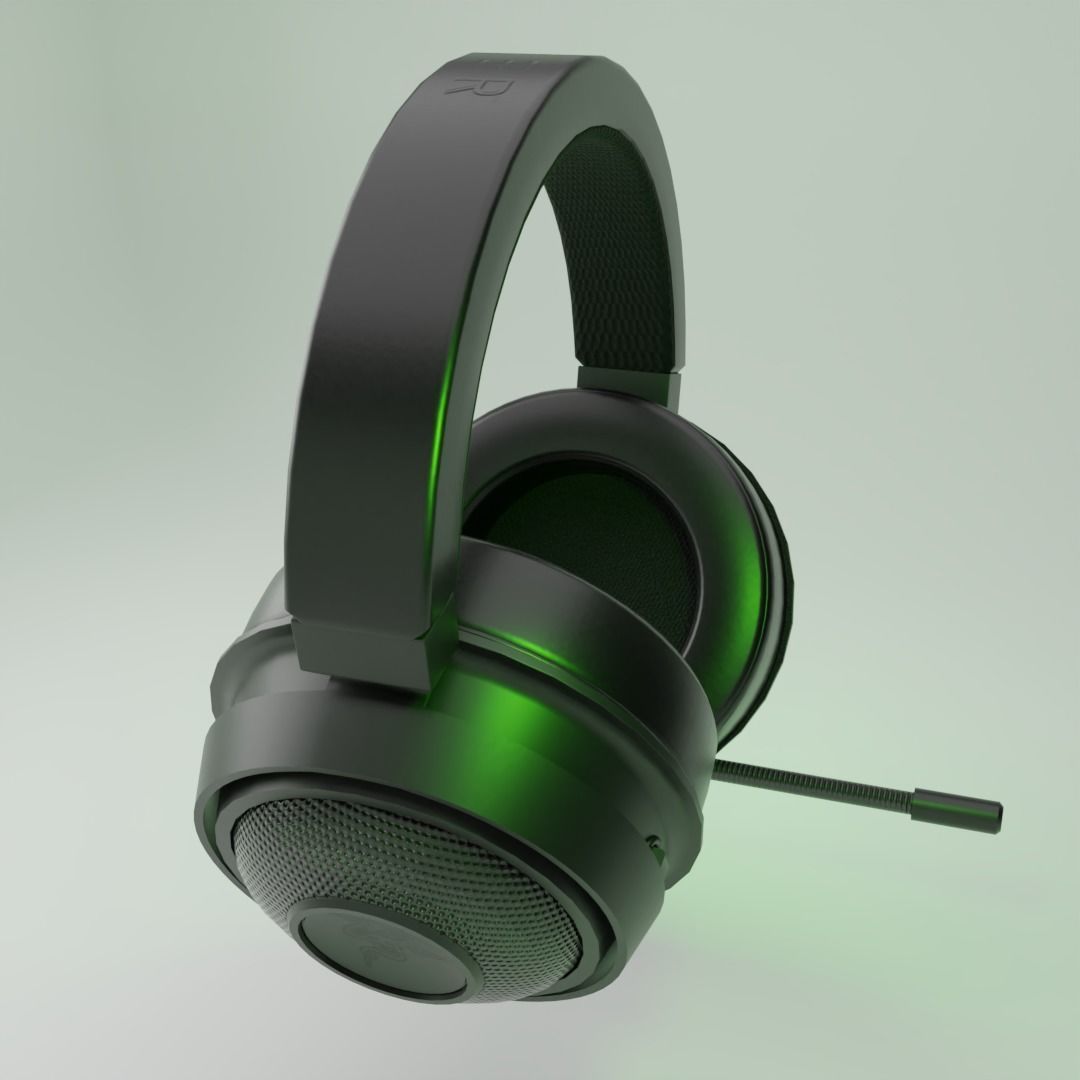 RAZER KRAKEN ULTIMATE GAMING HEADSET 3D LOW POLY MODEL Low-poly 3D model_2