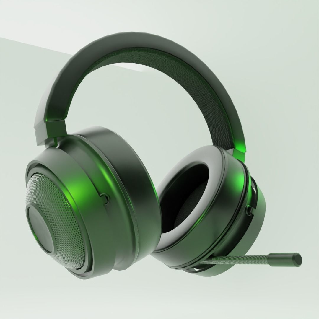 RAZER KRAKEN ULTIMATE GAMING HEADSET 3D LOW POLY MODEL Low-poly 3D model_3