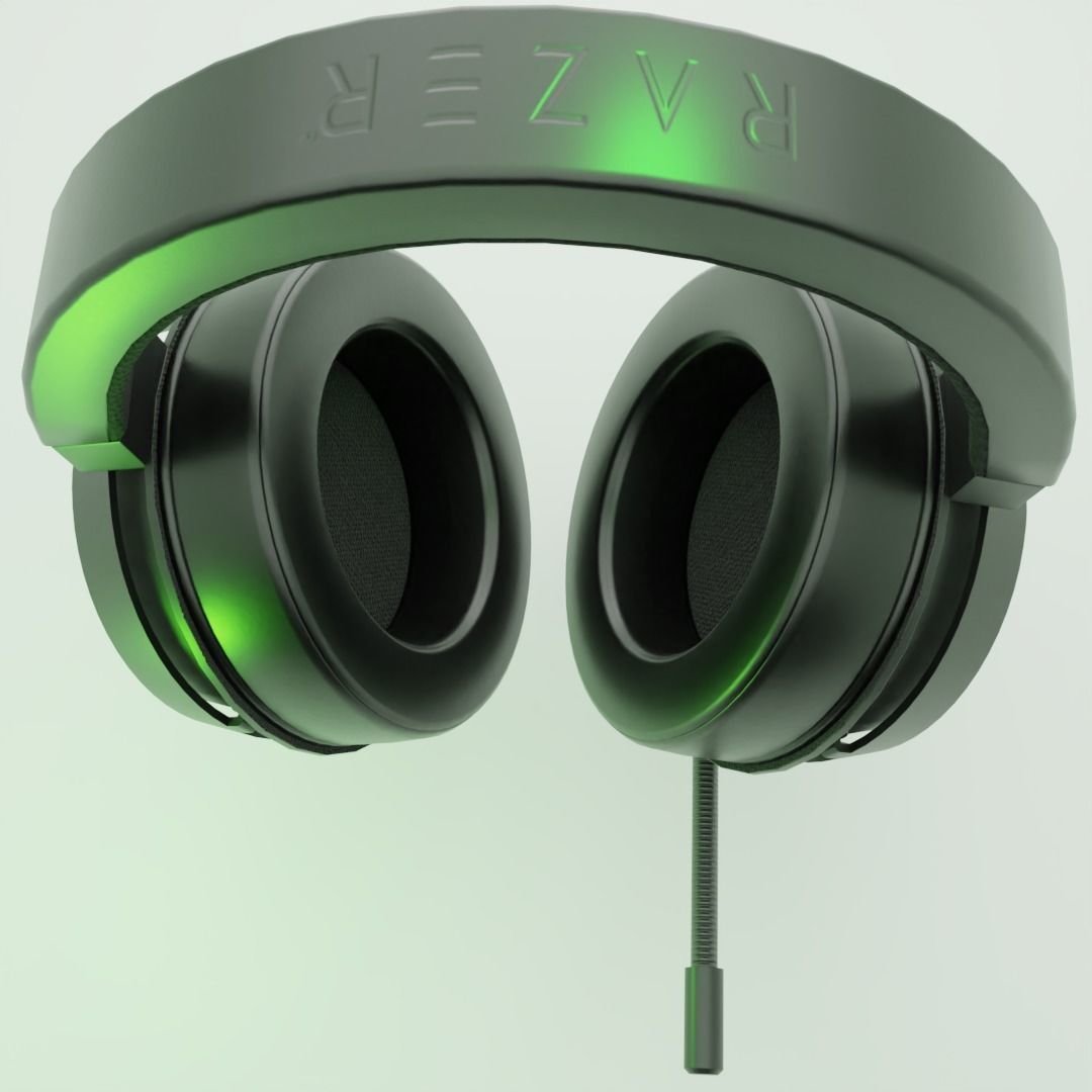RAZER KRAKEN ULTIMATE GAMING HEADSET 3D LOW POLY MODEL Low-poly 3D model_4