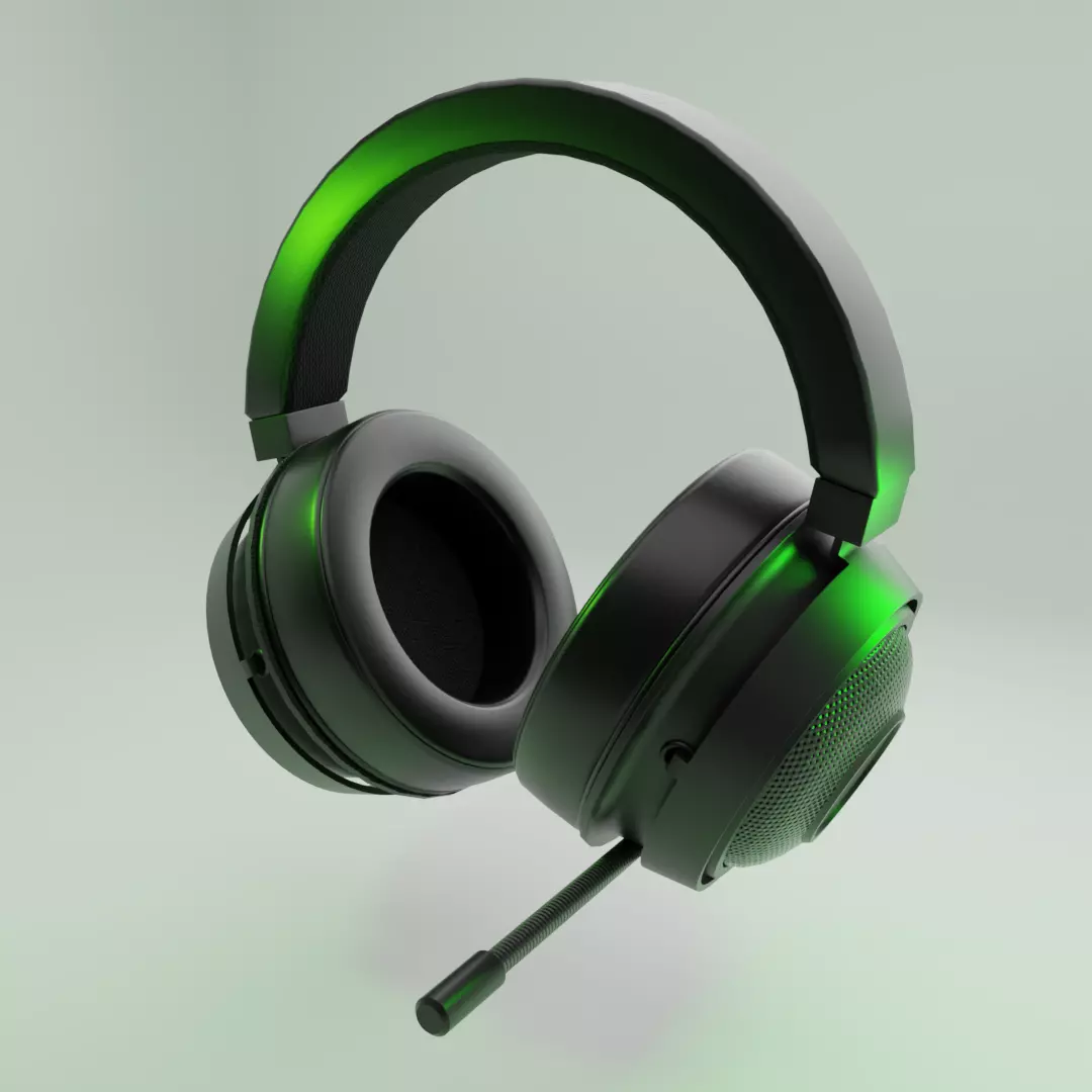 RAZER KRAKEN ULTIMATE GAMING HEADSET 3D LOW POLY MODEL Low-poly 3D model_0