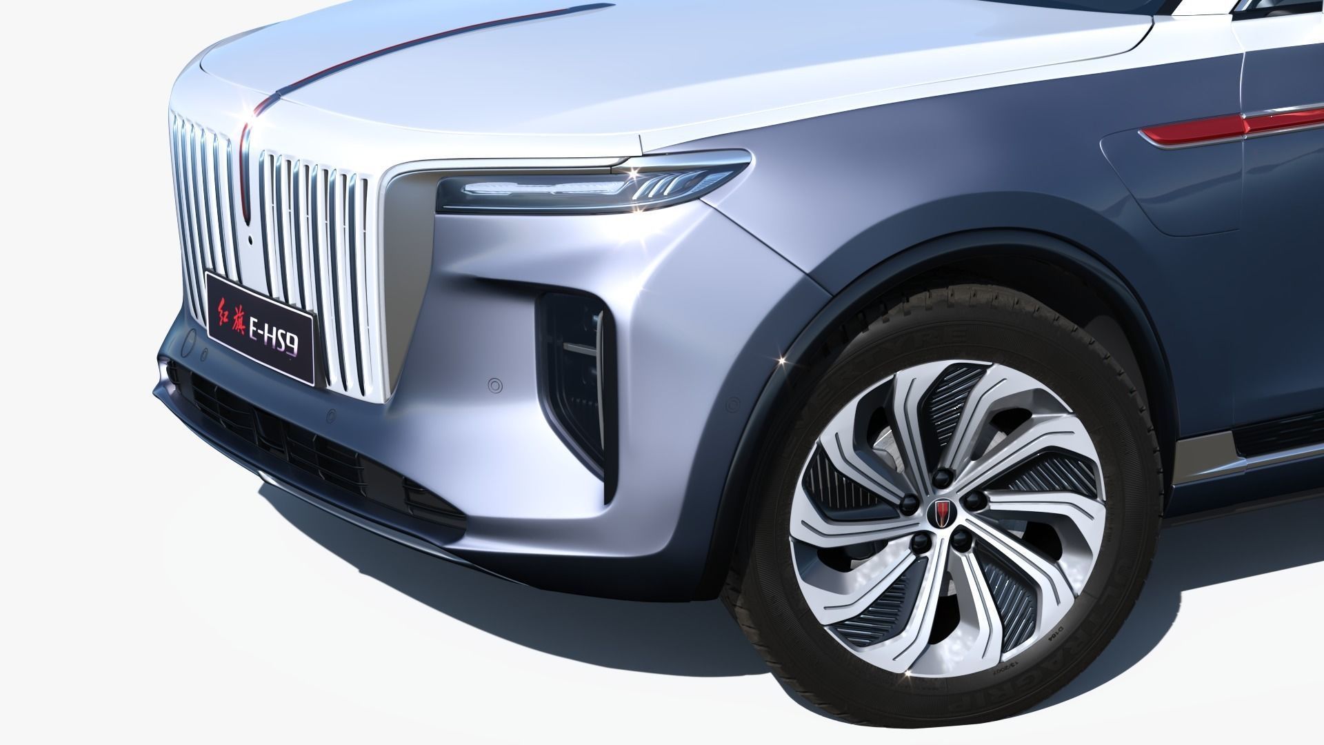 FAW Hongqi E-HS9 EV 2022 With interior 3D model_4