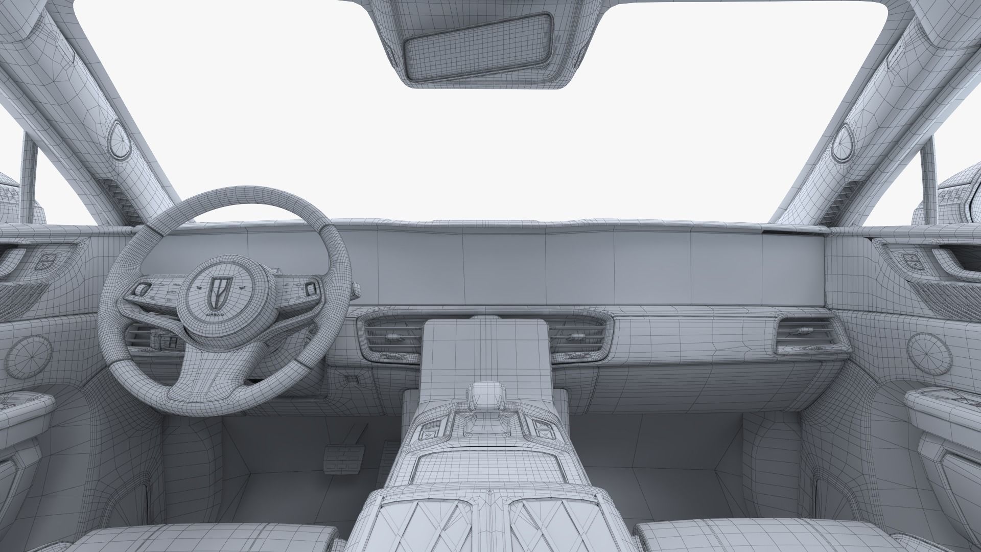 FAW Hongqi E-HS9 EV 2022 With interior 3D model_17