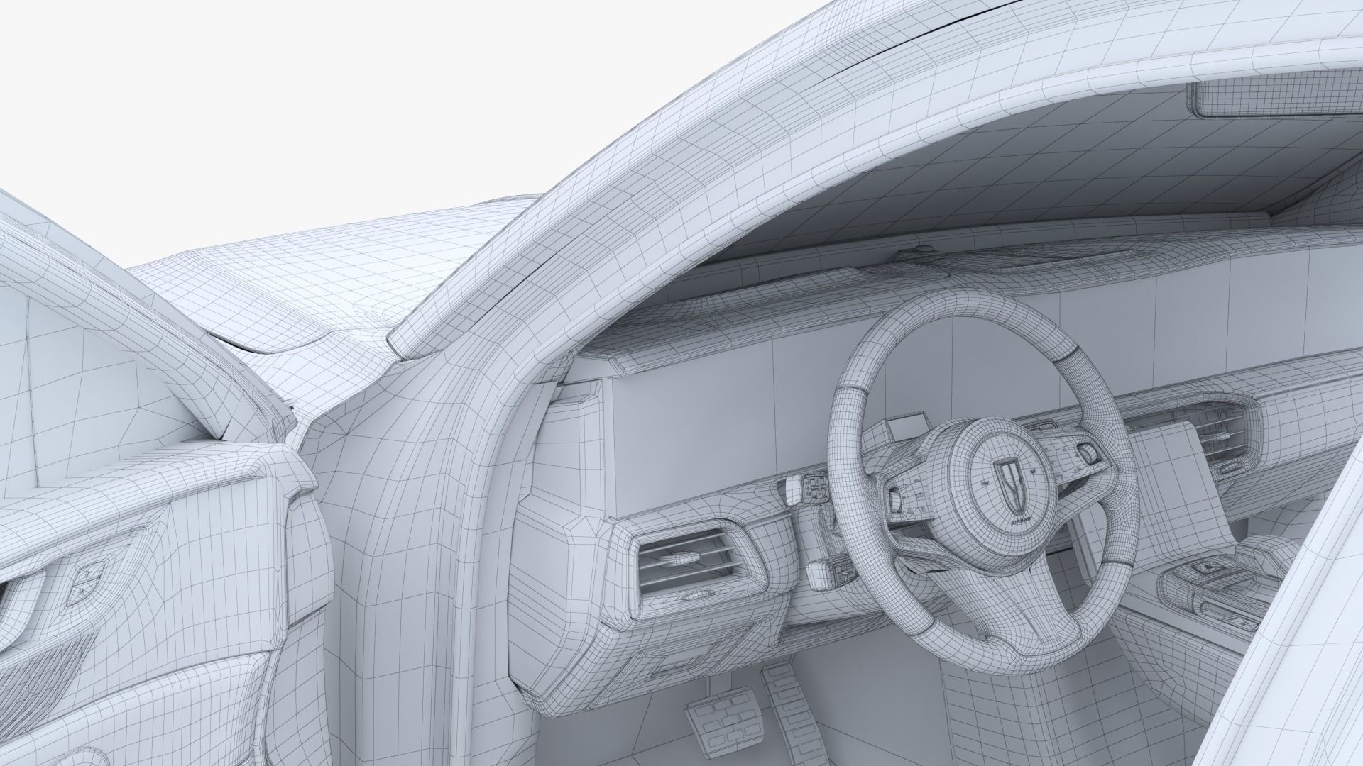 FAW Hongqi E-HS9 EV 2022 With interior 3D model_16