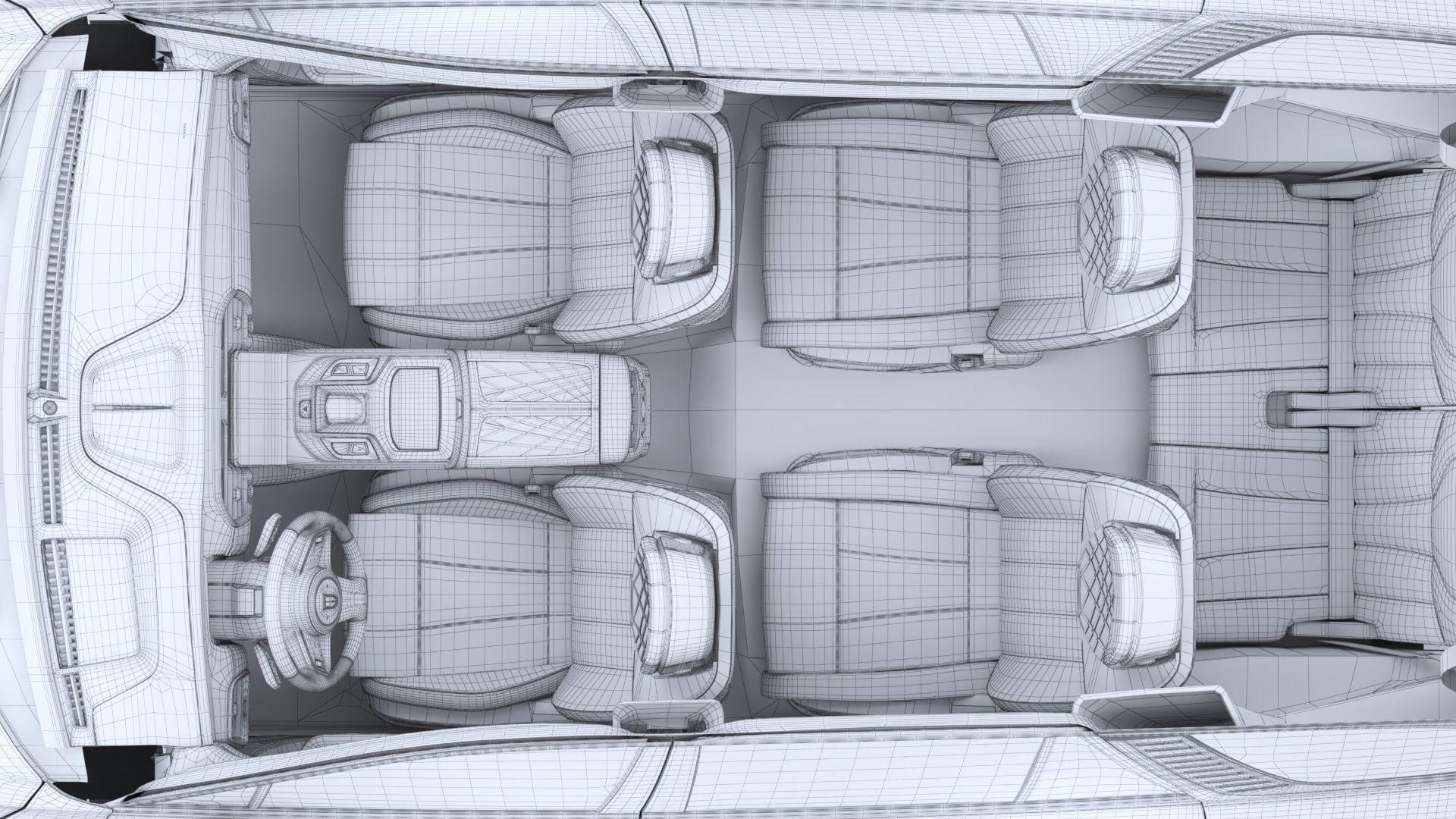 FAW Hongqi E-HS9 EV 2022 With interior 3D model_18