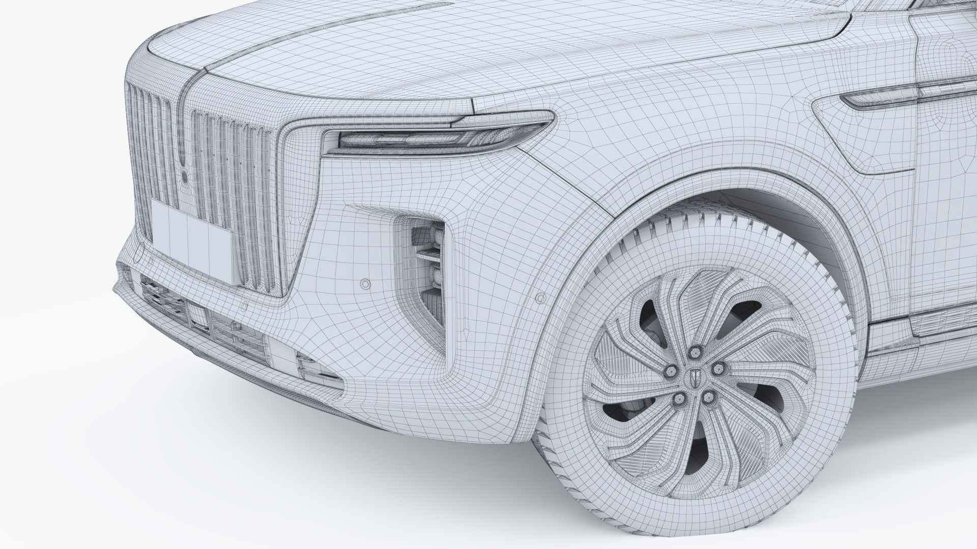 FAW Hongqi E-HS9 EV 2022 With interior 3D model_15