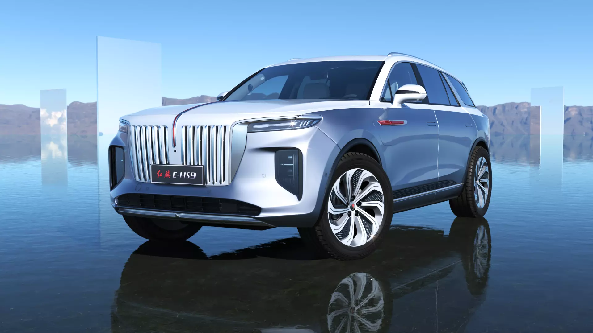 FAW Hongqi E-HS9 EV 2022 With interior 3D model_0