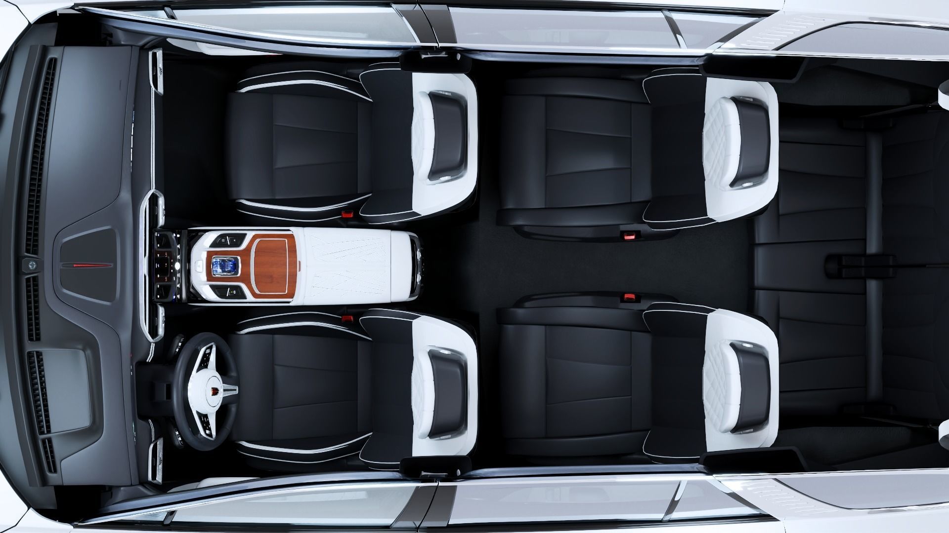 FAW Hongqi E-HS9 EV 2022 With interior 3D model_8