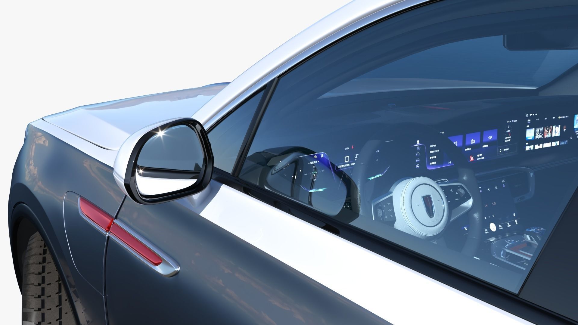 FAW Hongqi E-HS9 EV 2022 With interior 3D model_5