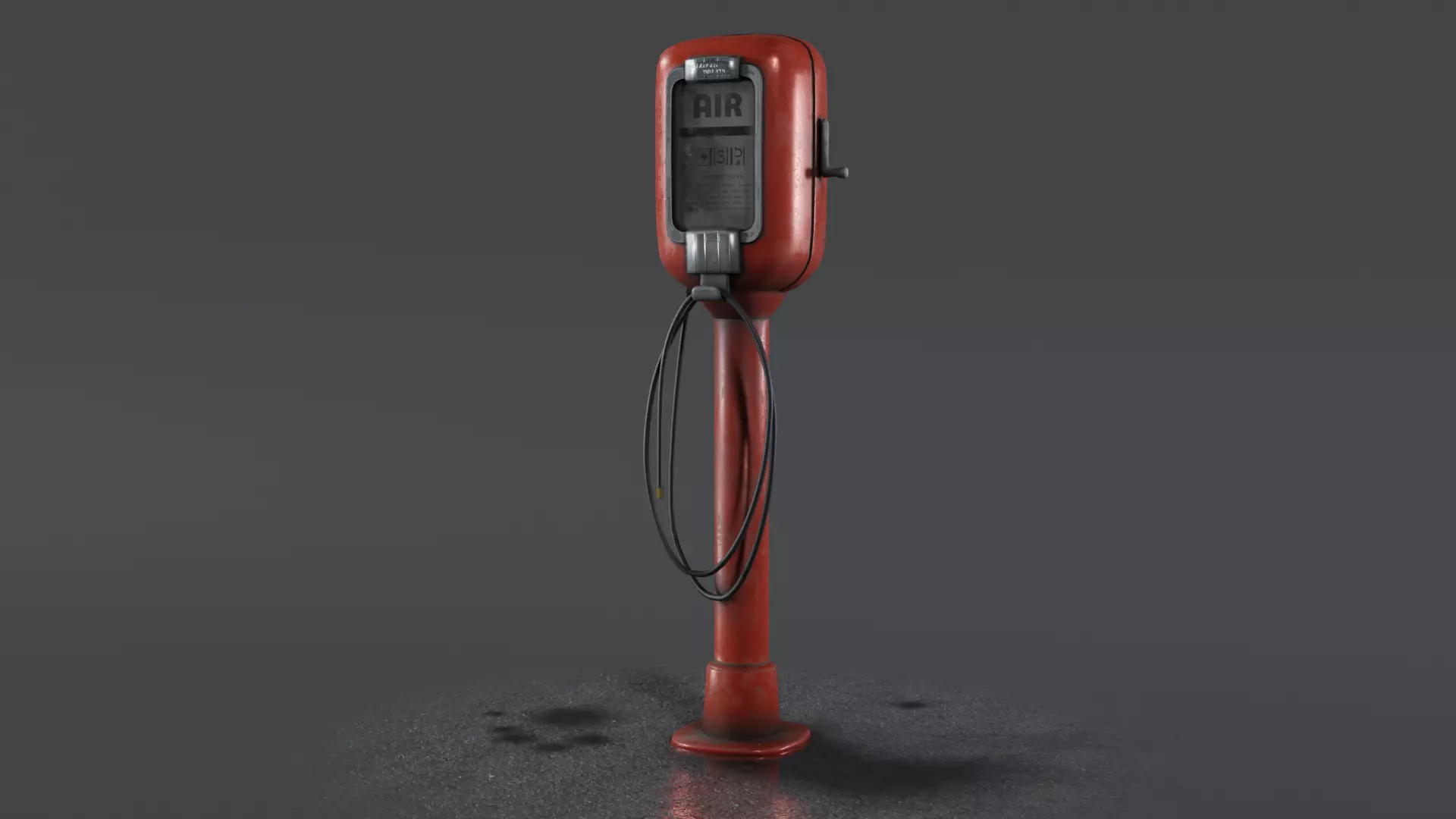 Vintage Air Pump - Gas Station Prop Low-poly 3D model