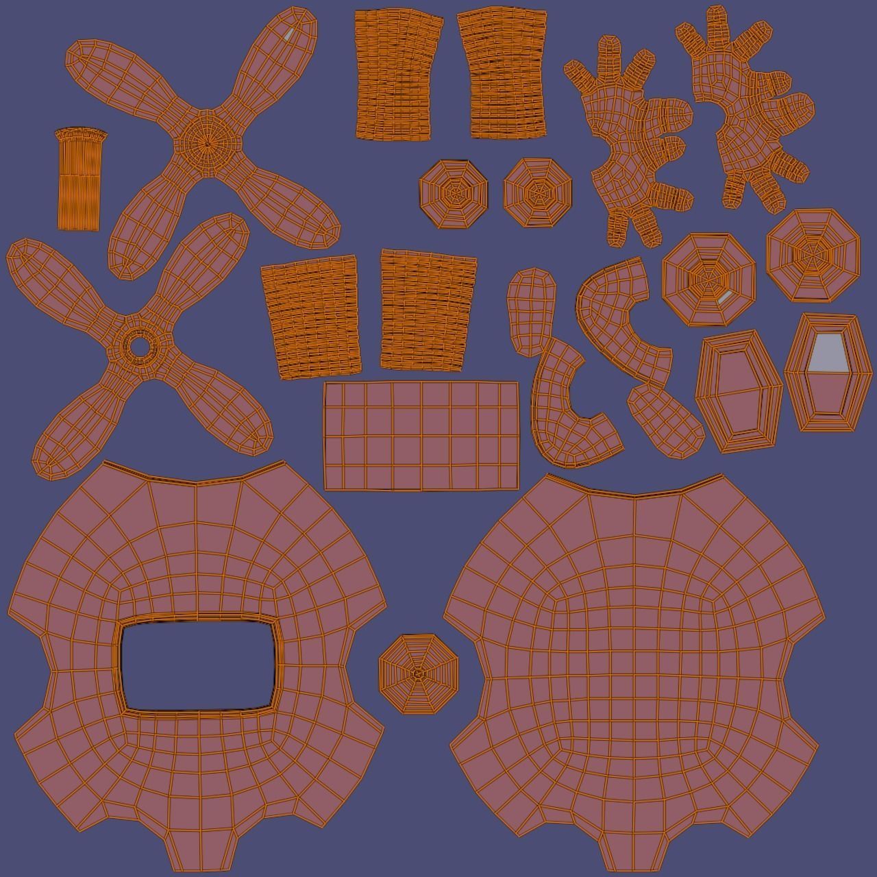 Cartoon Android Robot -- Rigged Low-poly 3D model_5