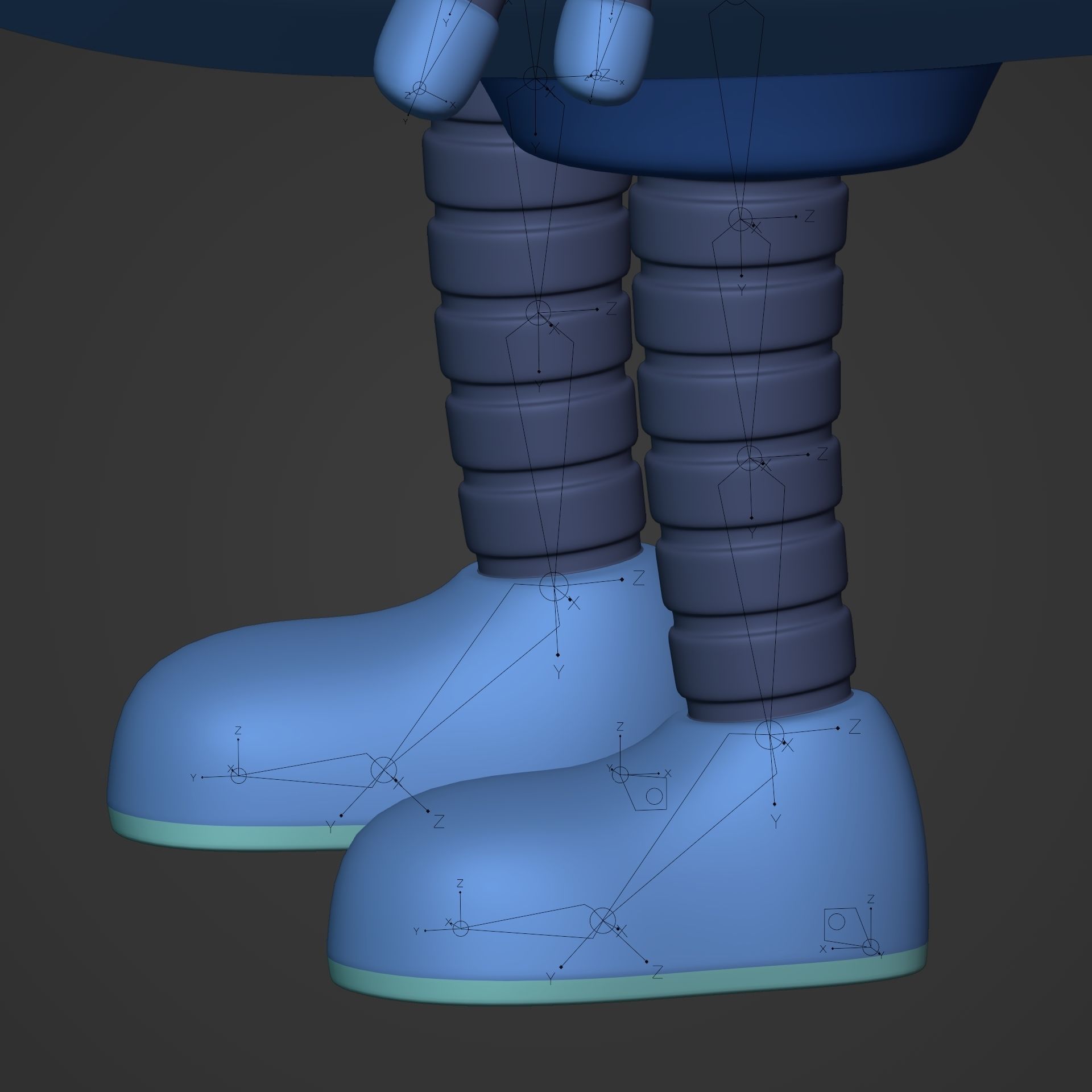 Cartoon Android Robot -- Rigged Low-poly 3D model_20