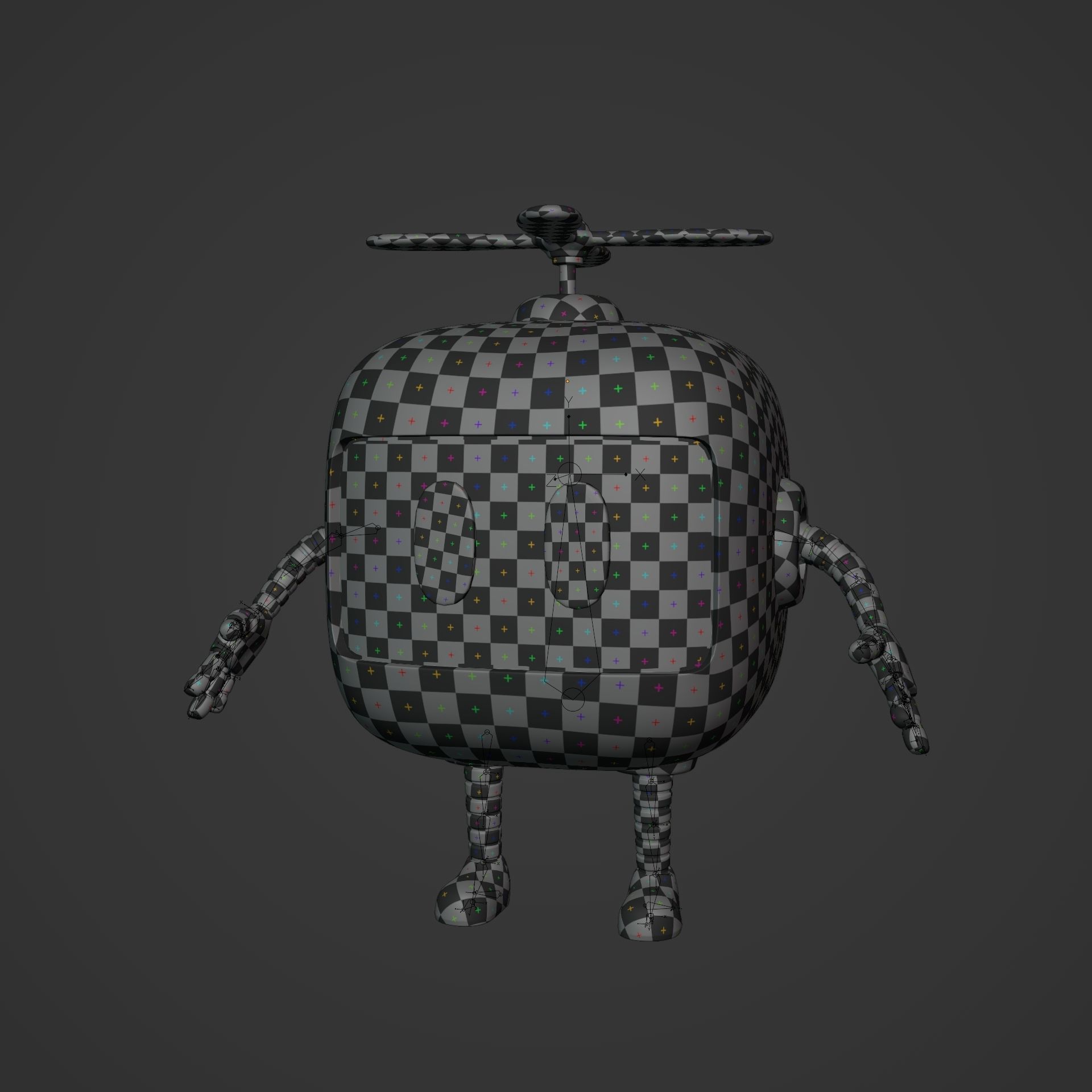 Cartoon Android Robot -- Rigged Low-poly 3D model_2