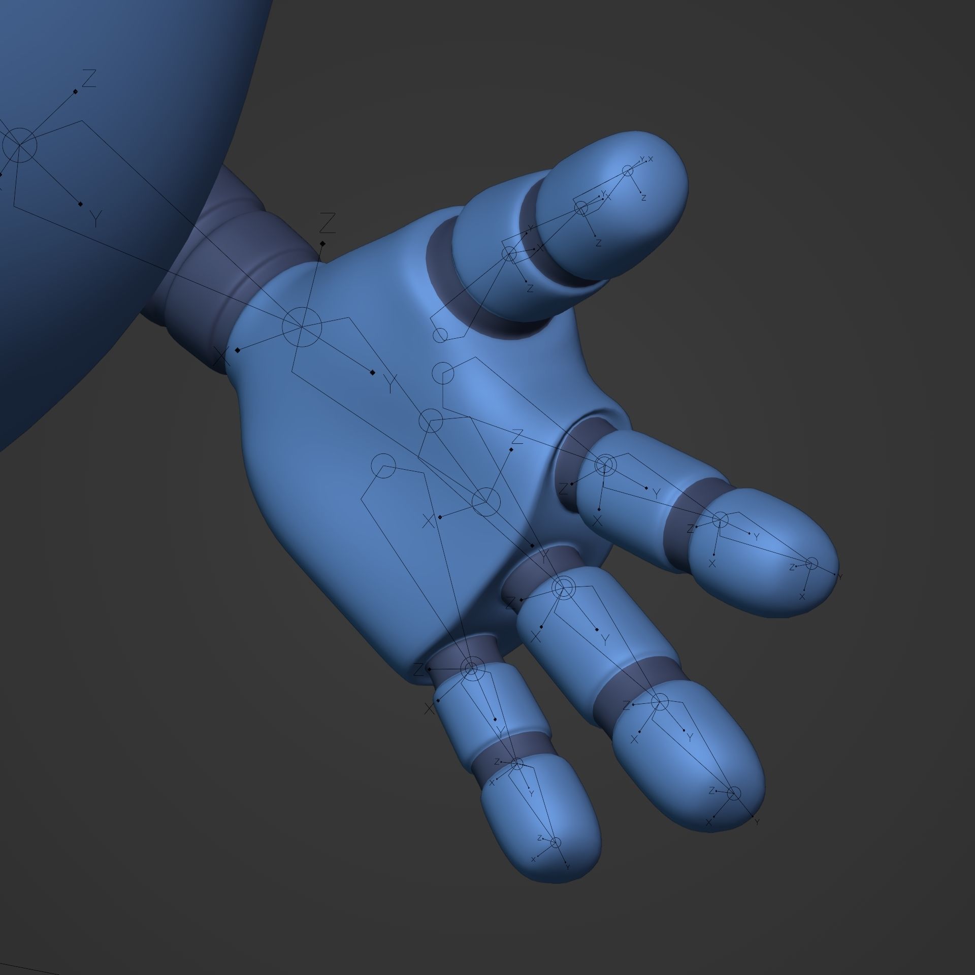 Cartoon Android Robot -- Rigged Low-poly 3D model_18