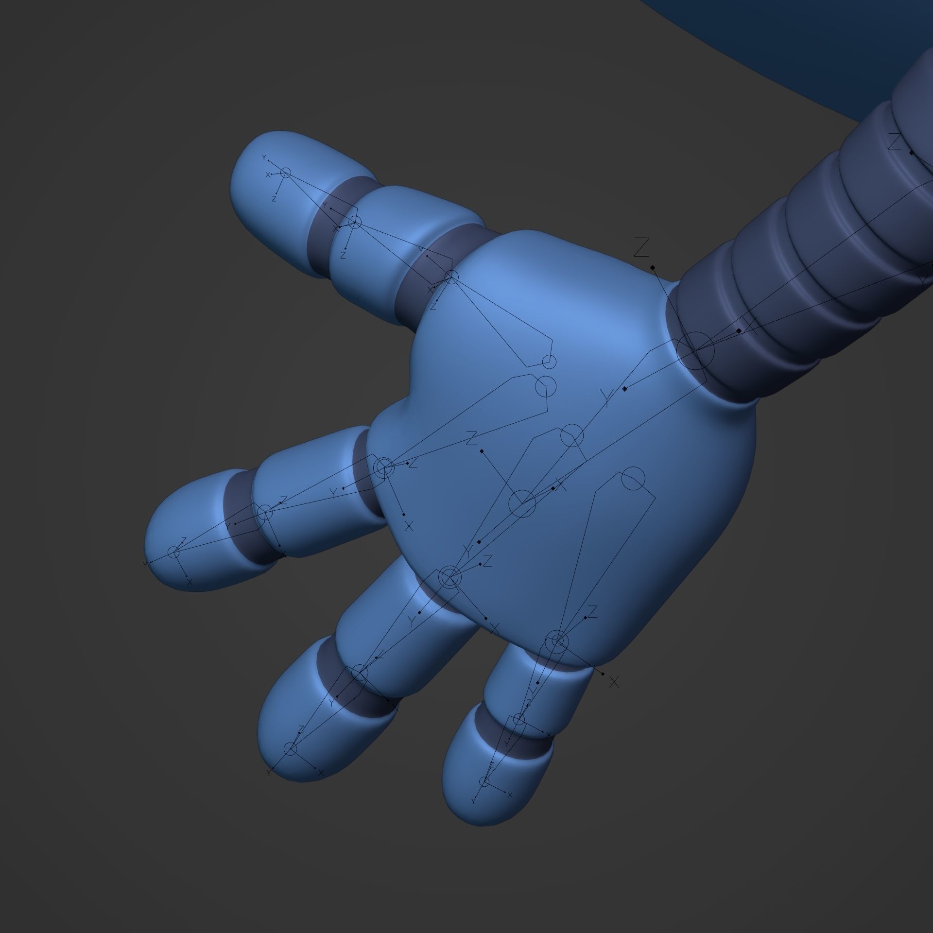 Cartoon Android Robot -- Rigged Low-poly 3D model_16