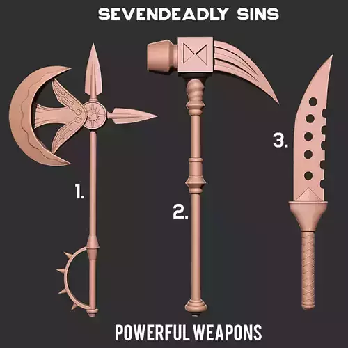 The seven deadly sins - weapons Collection  