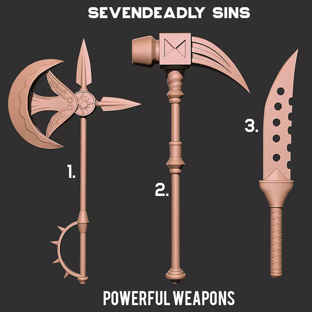 The seven deadly sins - weapons Collection  _0