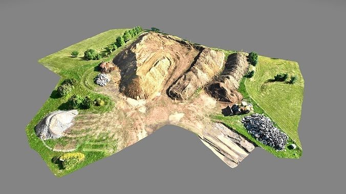 Vyskov construction site pile of soil Free 3D model