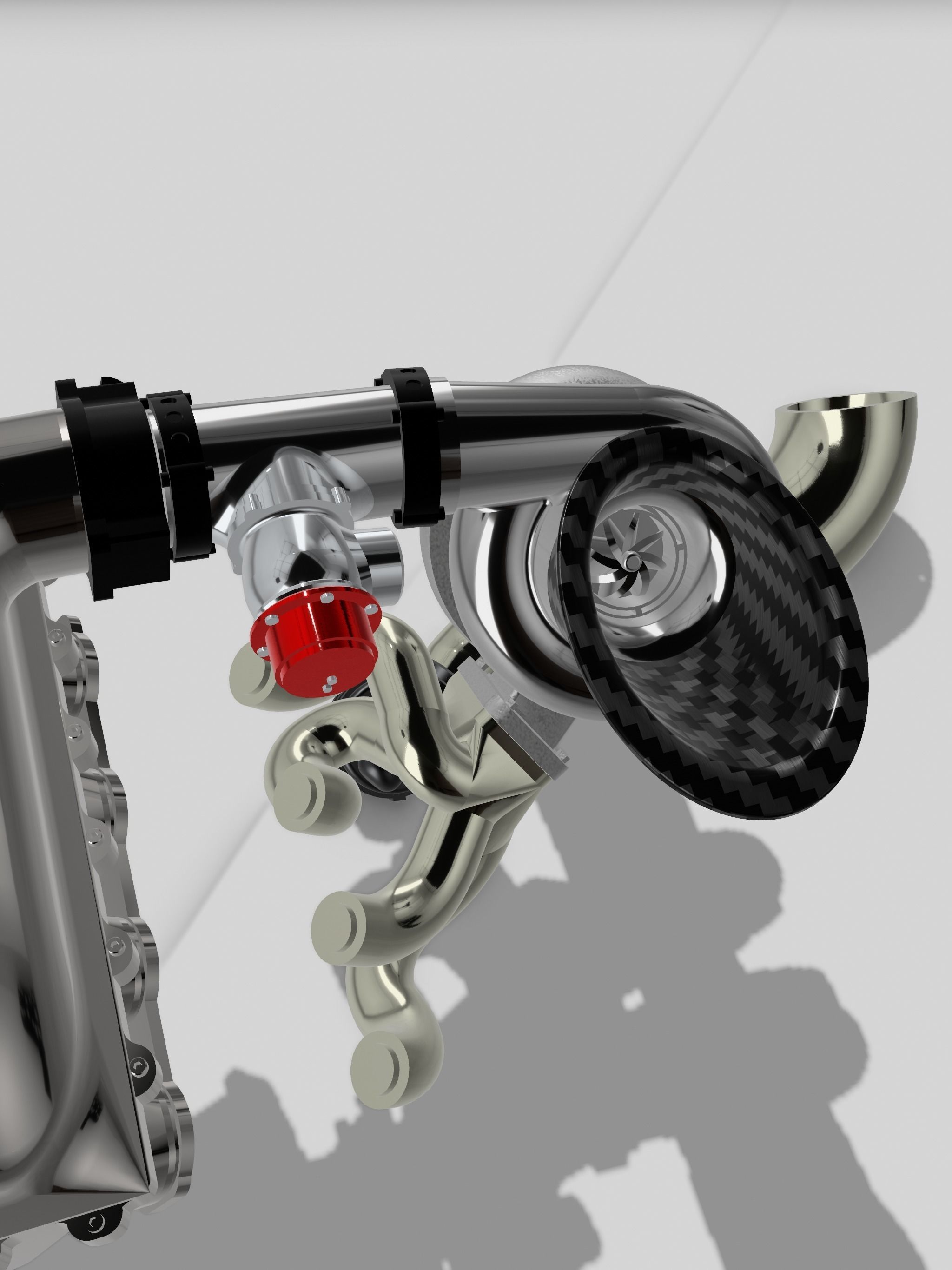 Pro Mod Twin Turbo N Intake Assembly 3D print model_5