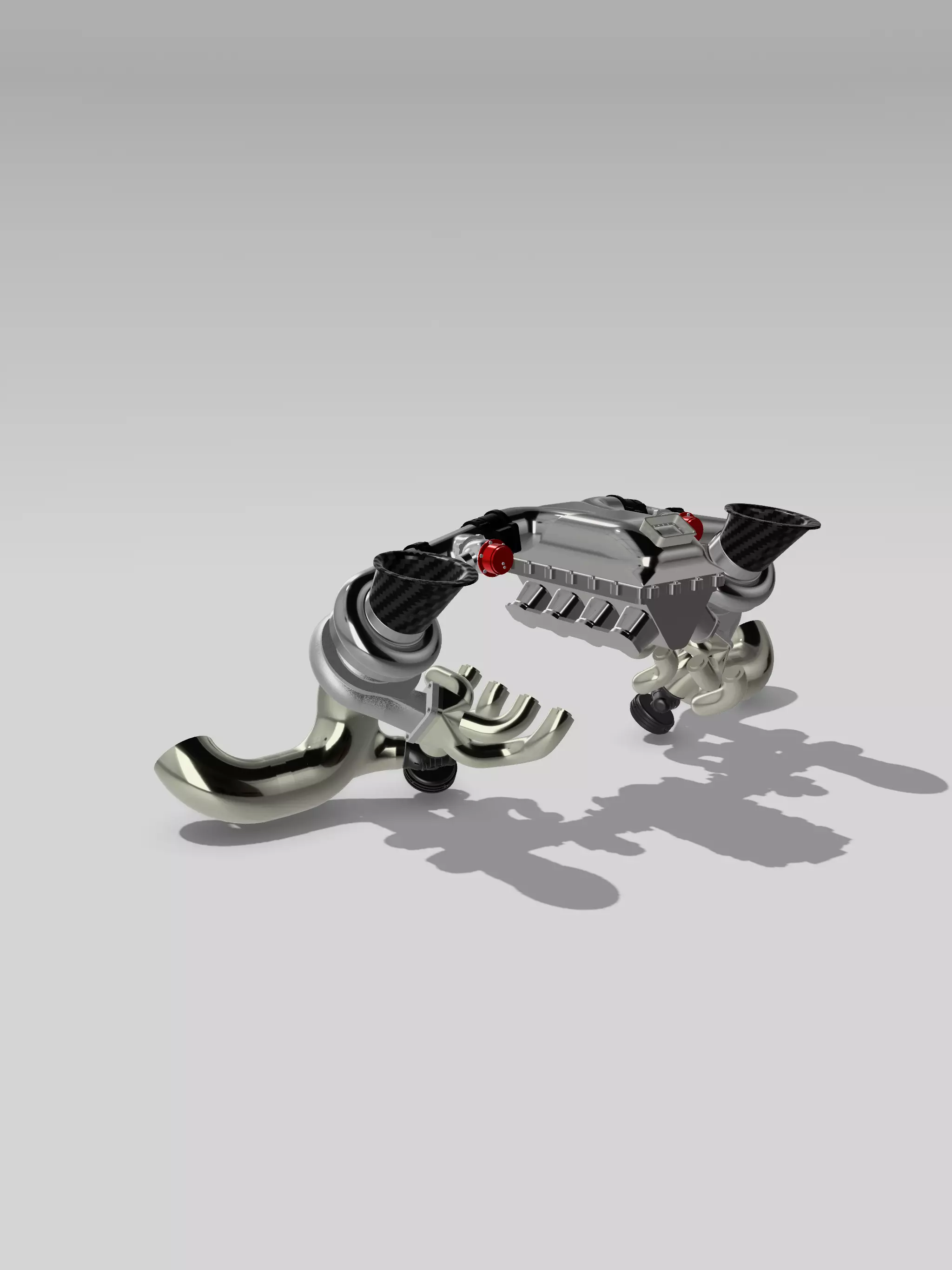 Pro Mod Twin Turbo N Intake Assembly 3D print model_0