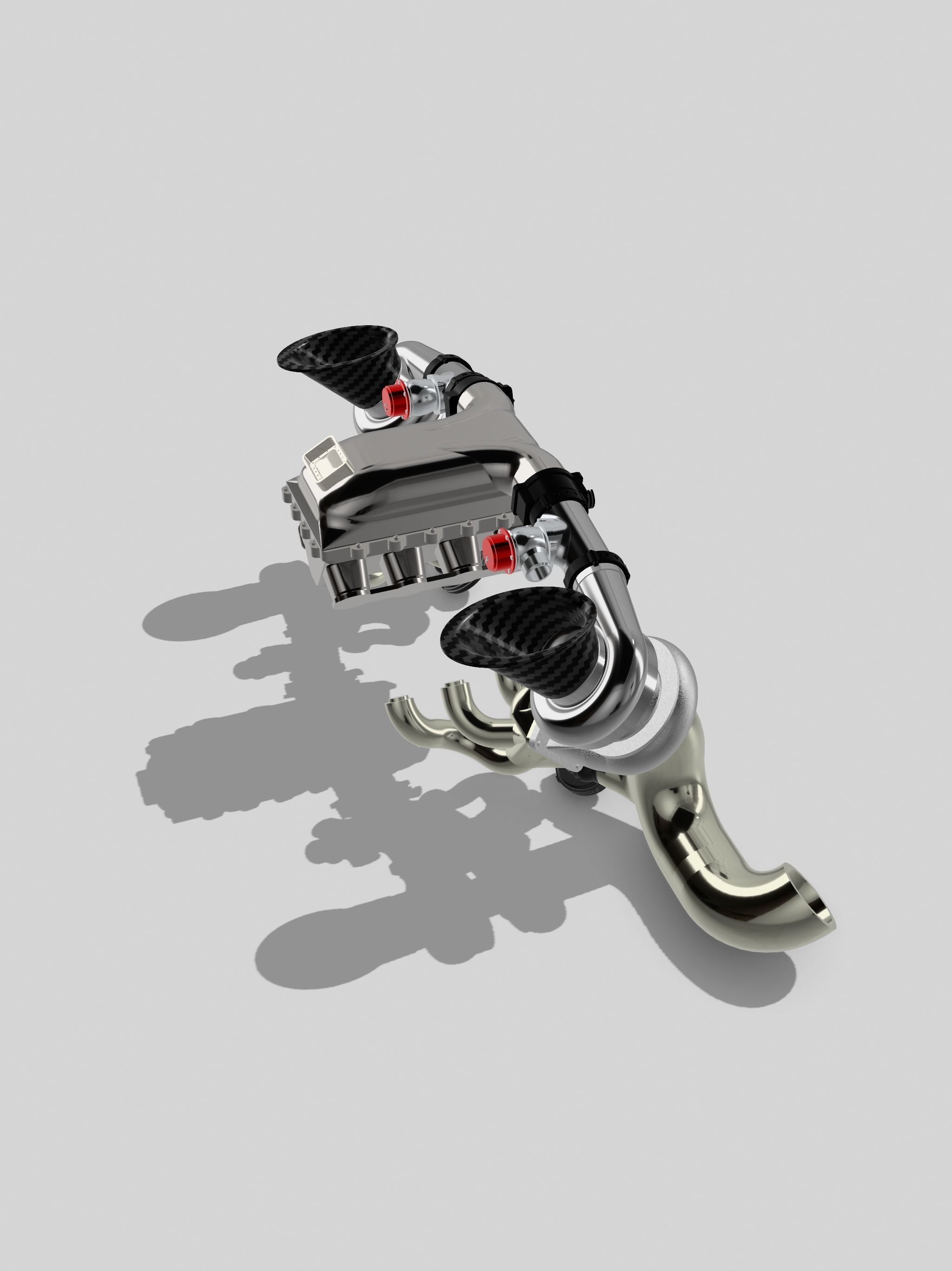Pro Mod Twin Turbo N Intake Assembly 3D print model_2