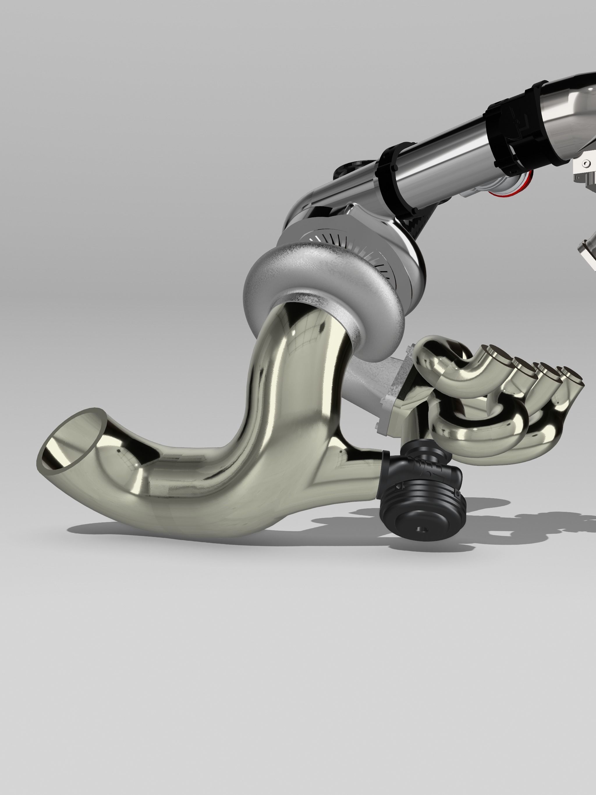 Pro Mod Twin Turbo N Intake Assembly 3D print model_3