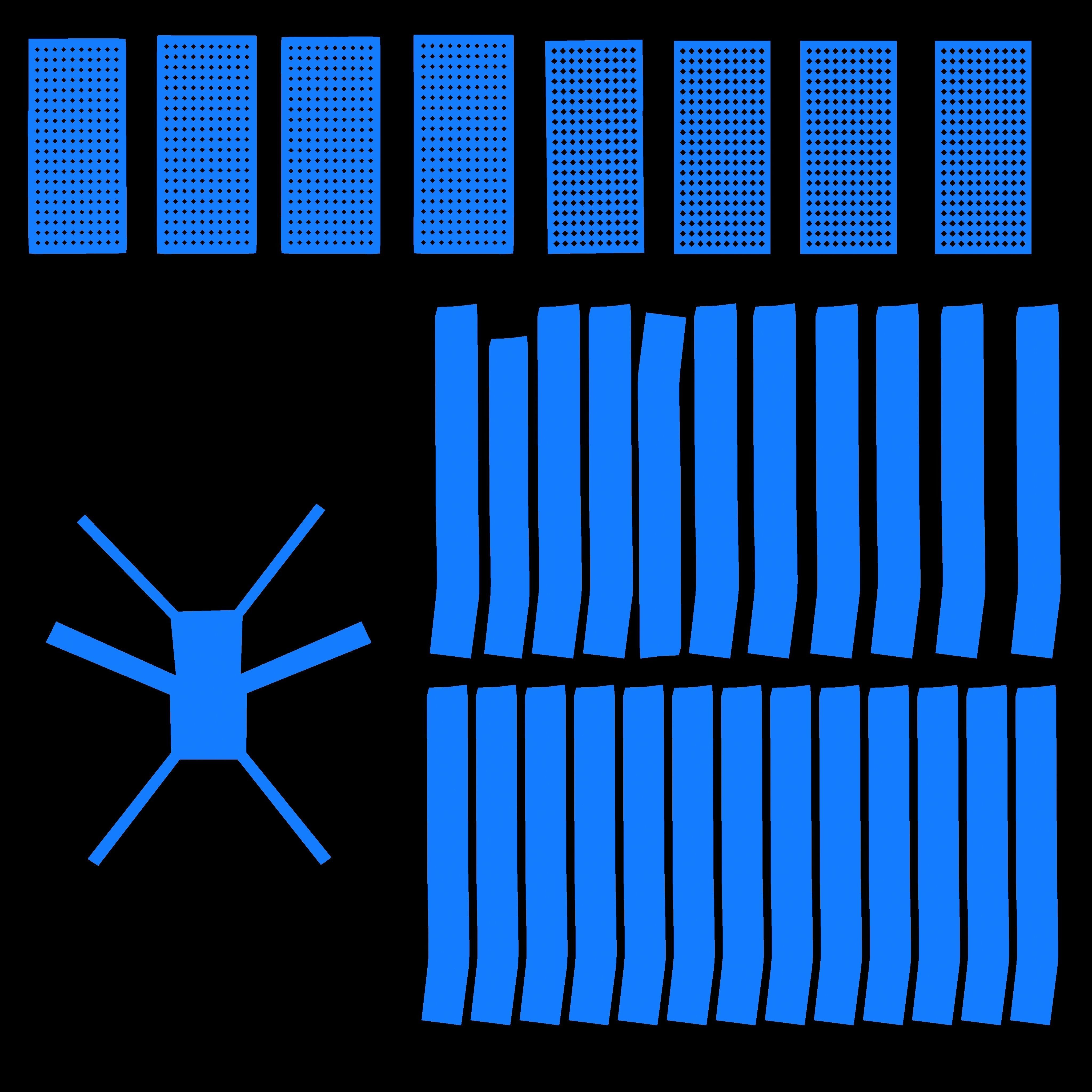 Box type open trash can with cage Low-poly 3D model_7
