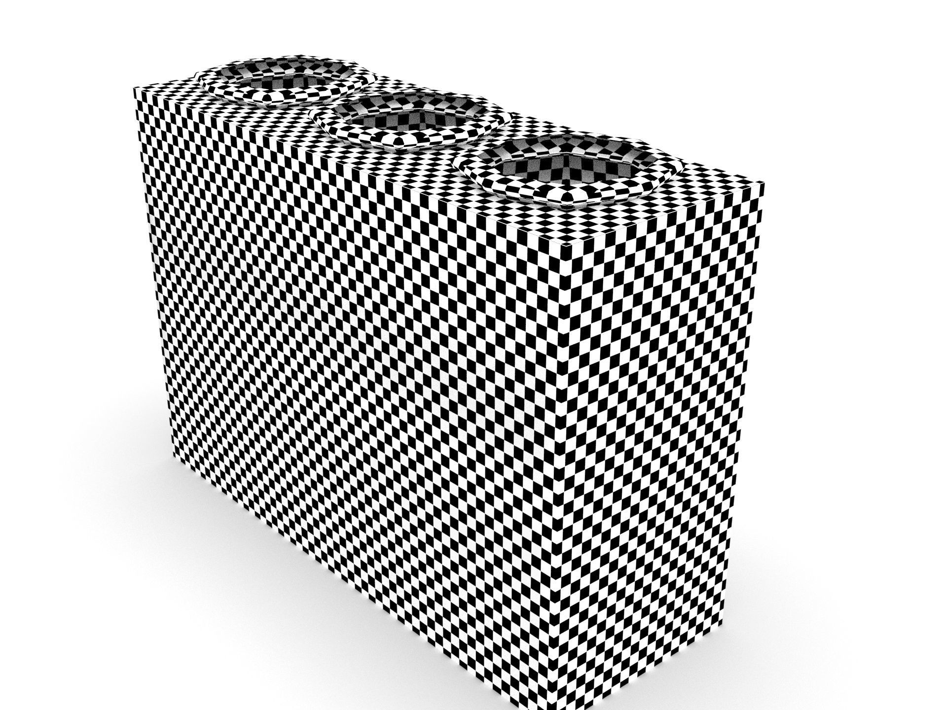 Modern metal colorful supermarket recycling bin Low-poly 3D model_5