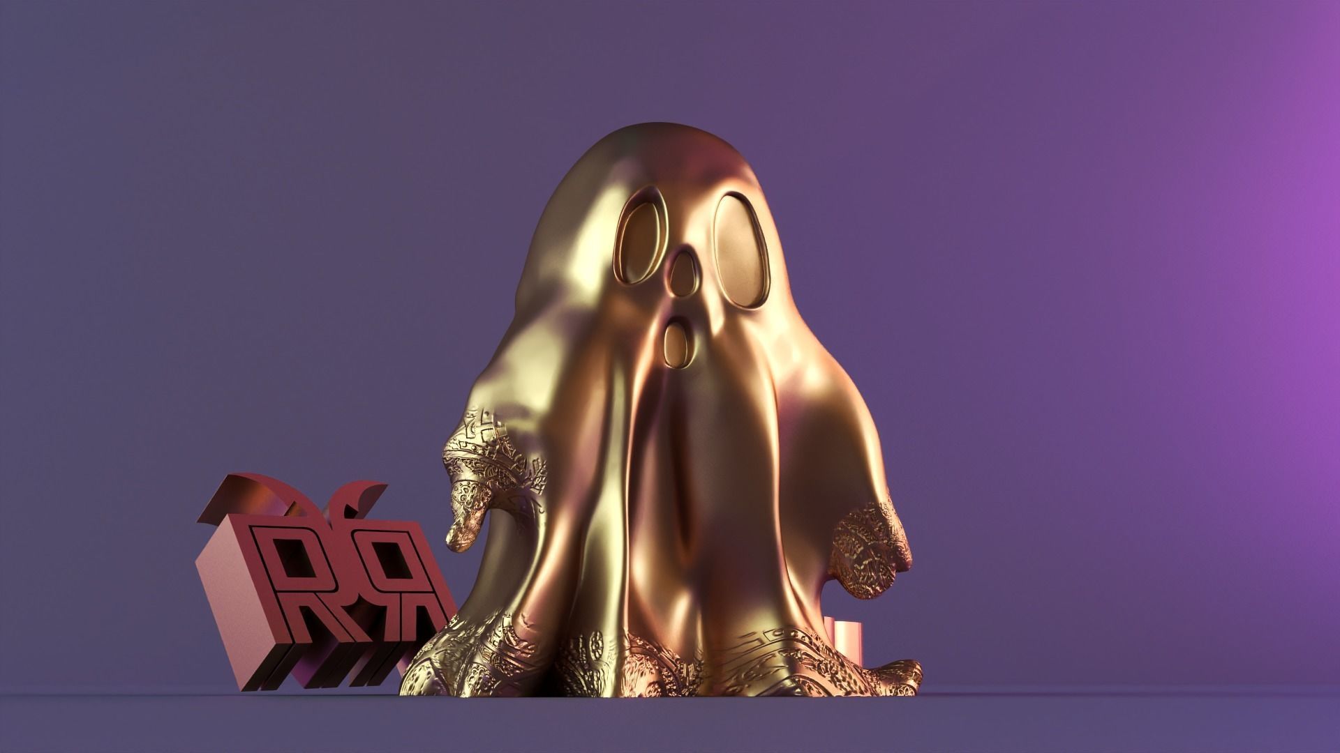 Halloween spirit decor GHOST 02 3D print model_7