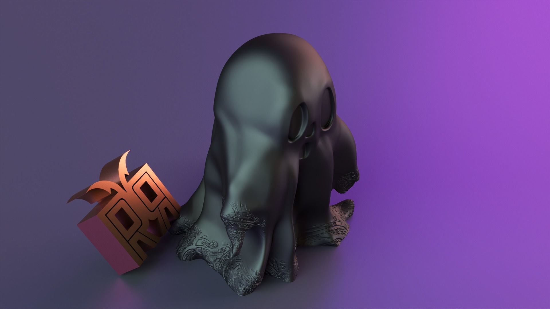 Halloween spirit decor GHOST 02 3D print model_9