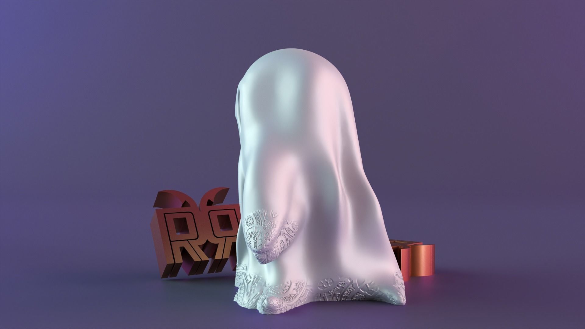Halloween spirit decor GHOST 02 3D print model_4