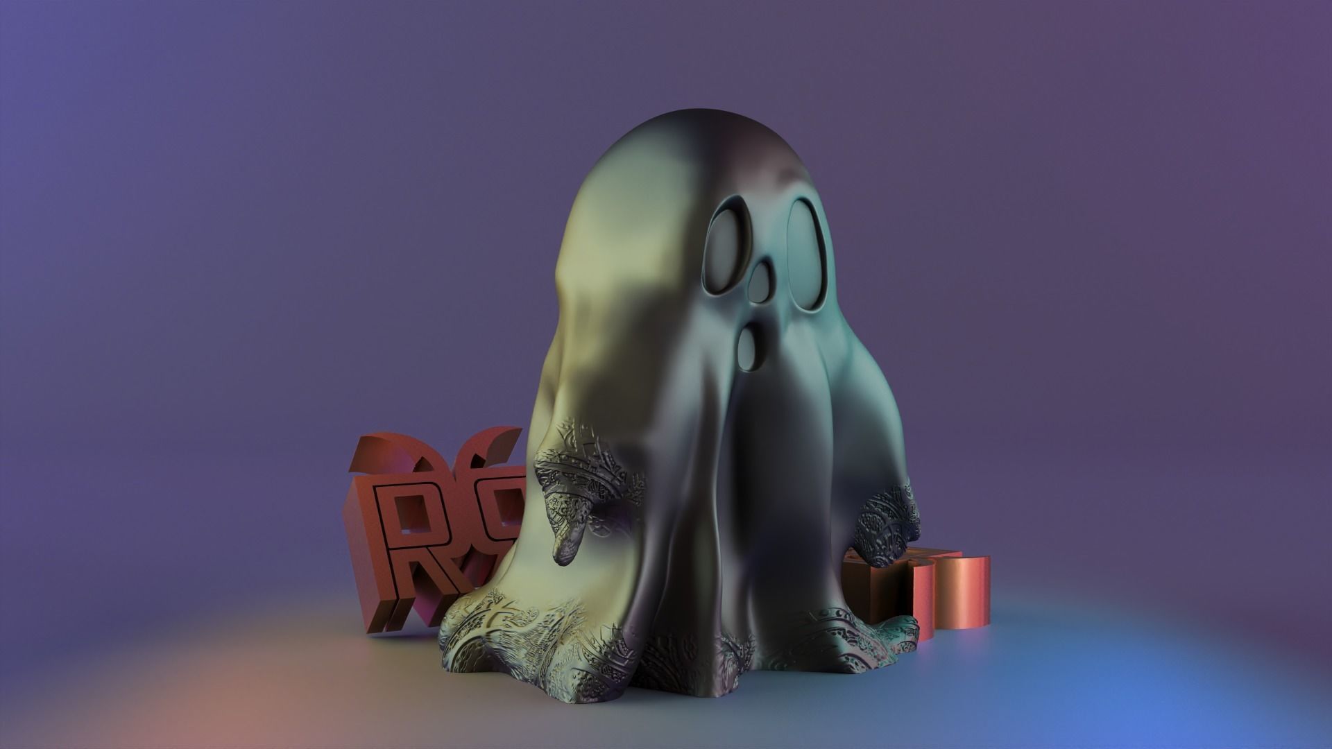 Halloween spirit decor GHOST 02 3D print model_2